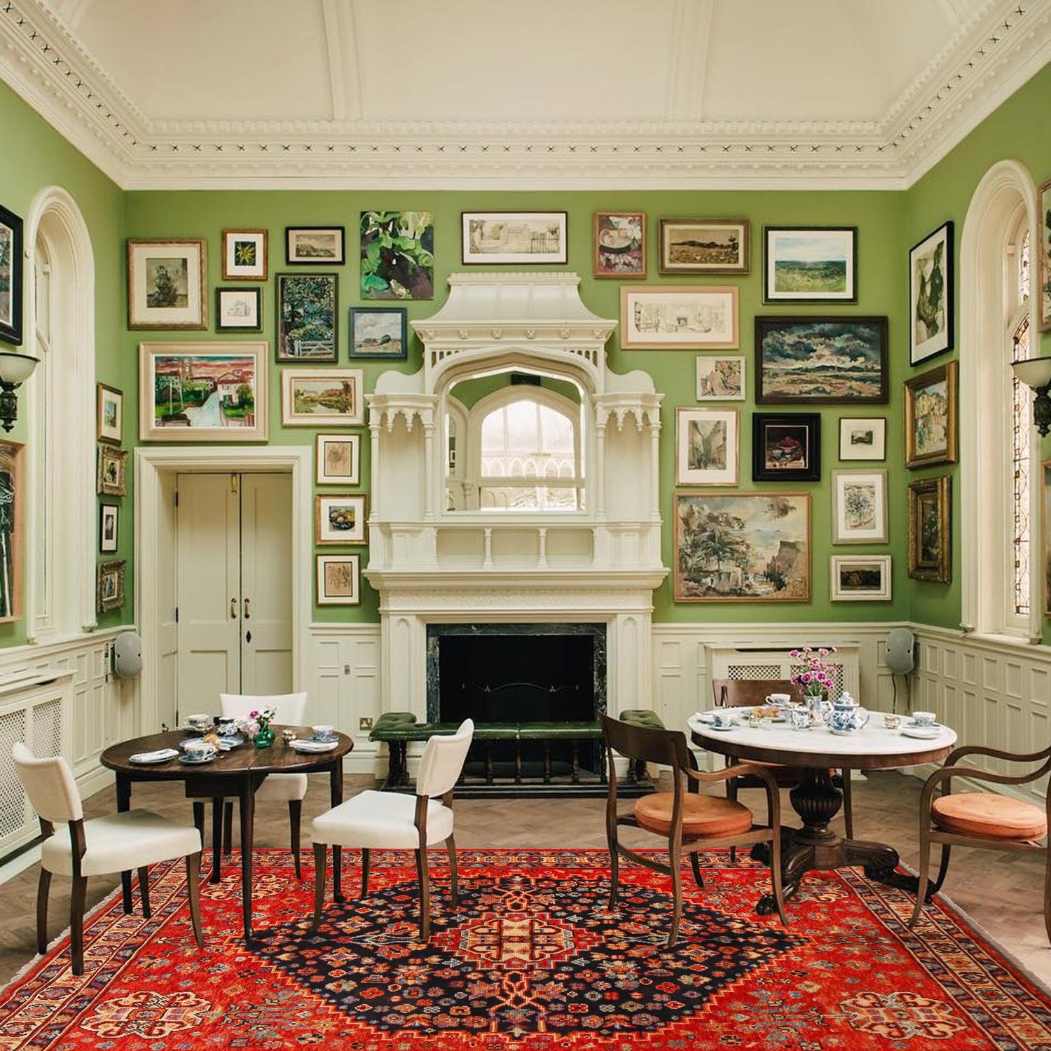 Persian Shirazi Design Rug 5' 5" x 7' 9" (ft) - No. P36358