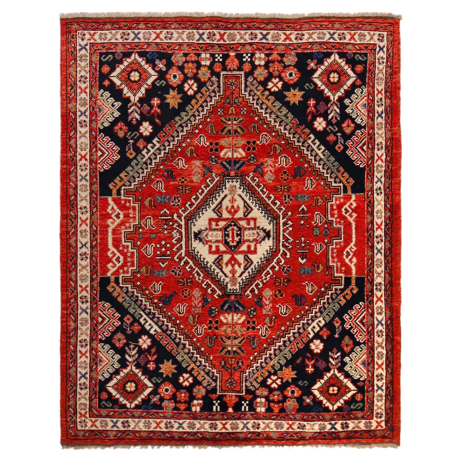 Persian Shirazi Design Rug 5' 1" x 6' 4" (ft) - No. P36361