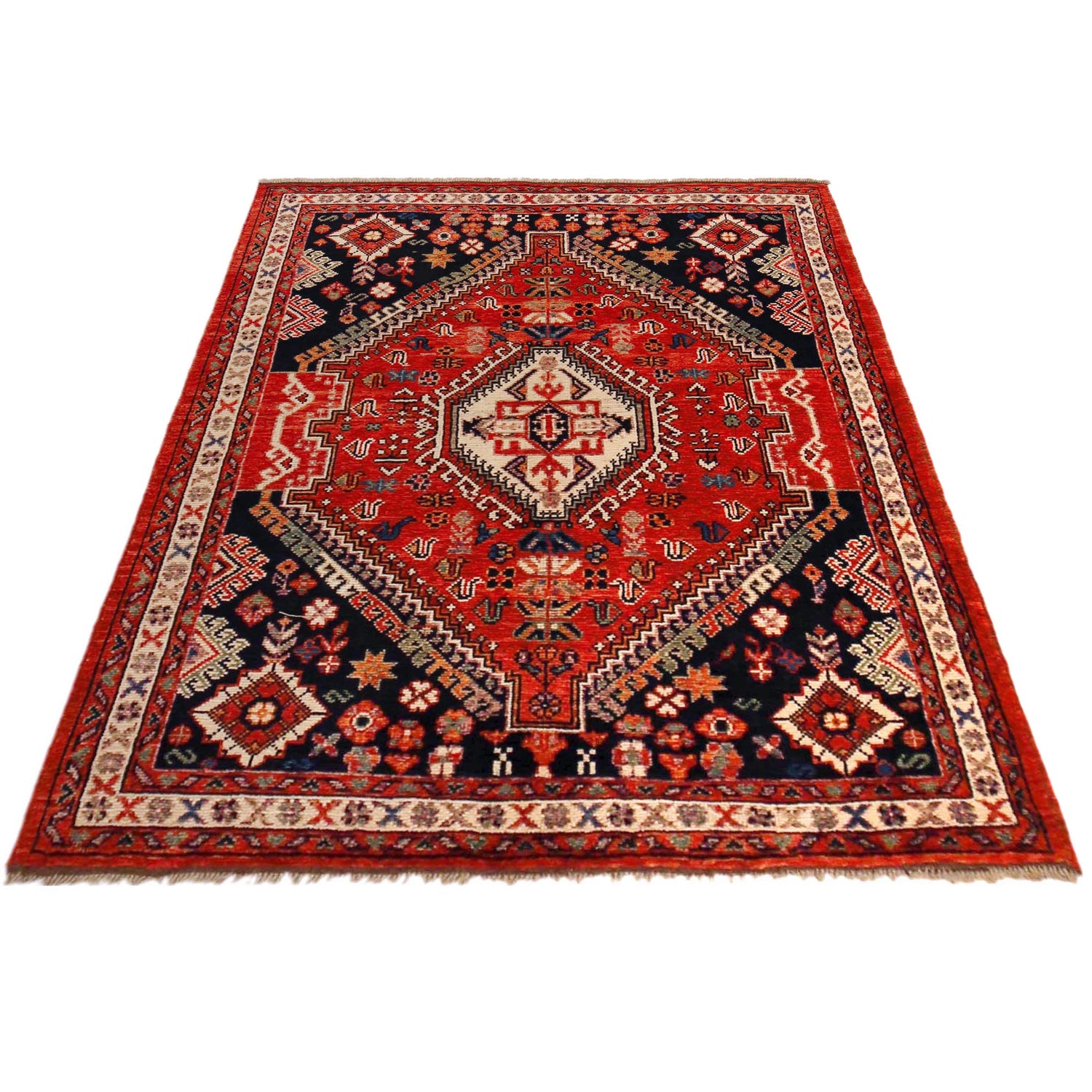 Persian Shirazi Design Rug 5' 1" x 6' 4" (ft) - No. P36361