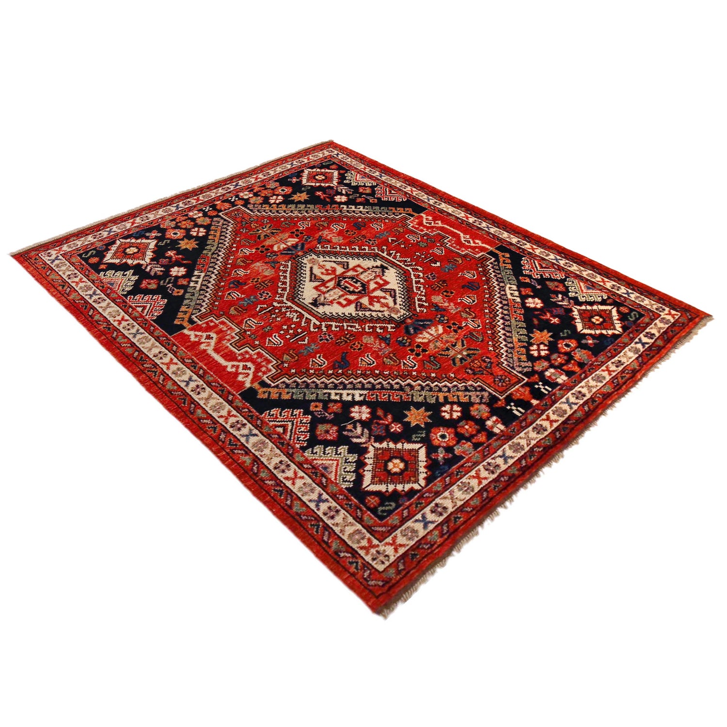 Persian Shirazi Design Rug 5' 1" x 6' 4" (ft) - No. P36361