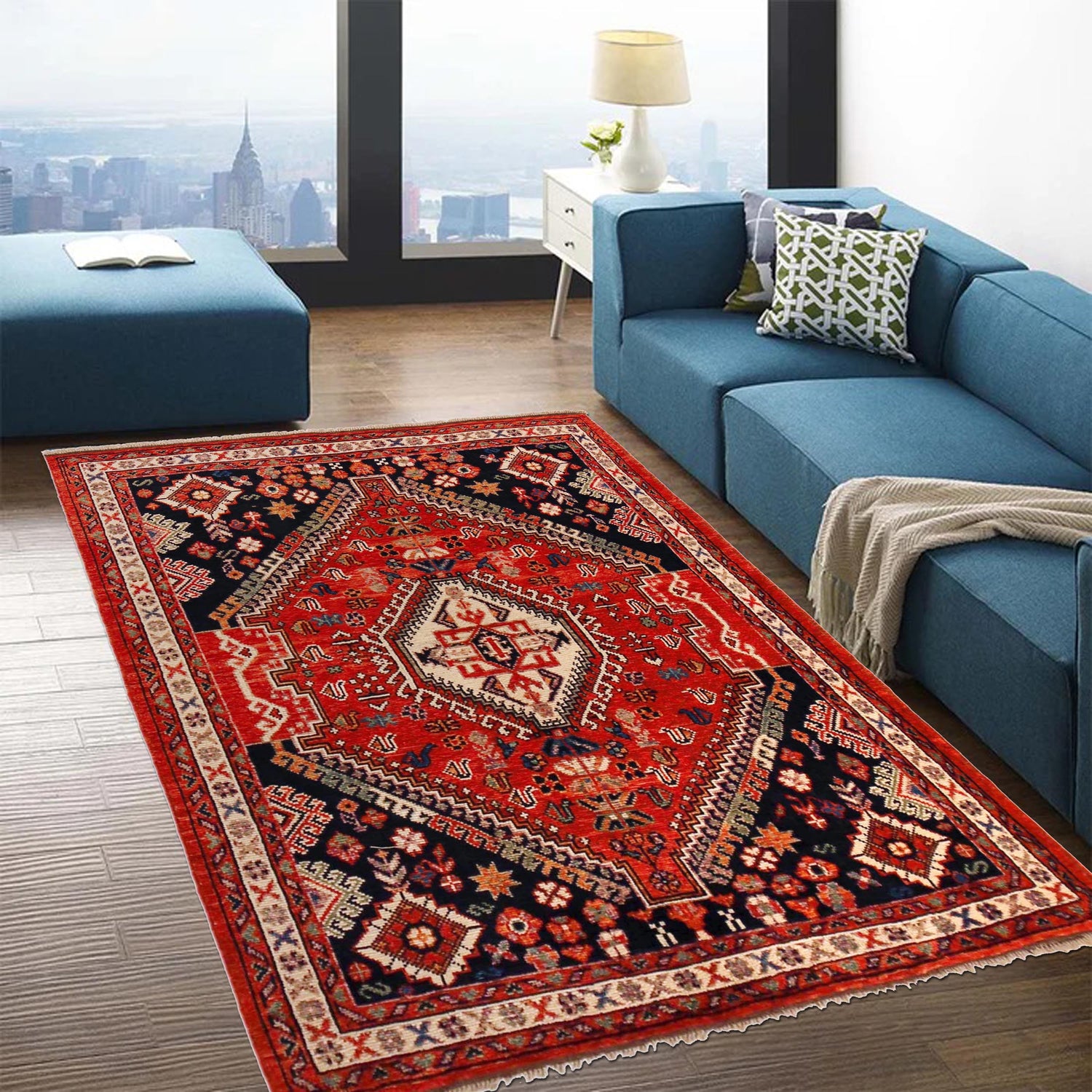 Persian Shirazi Design Rug 5' 1" x 6' 4" (ft) - No. P36361