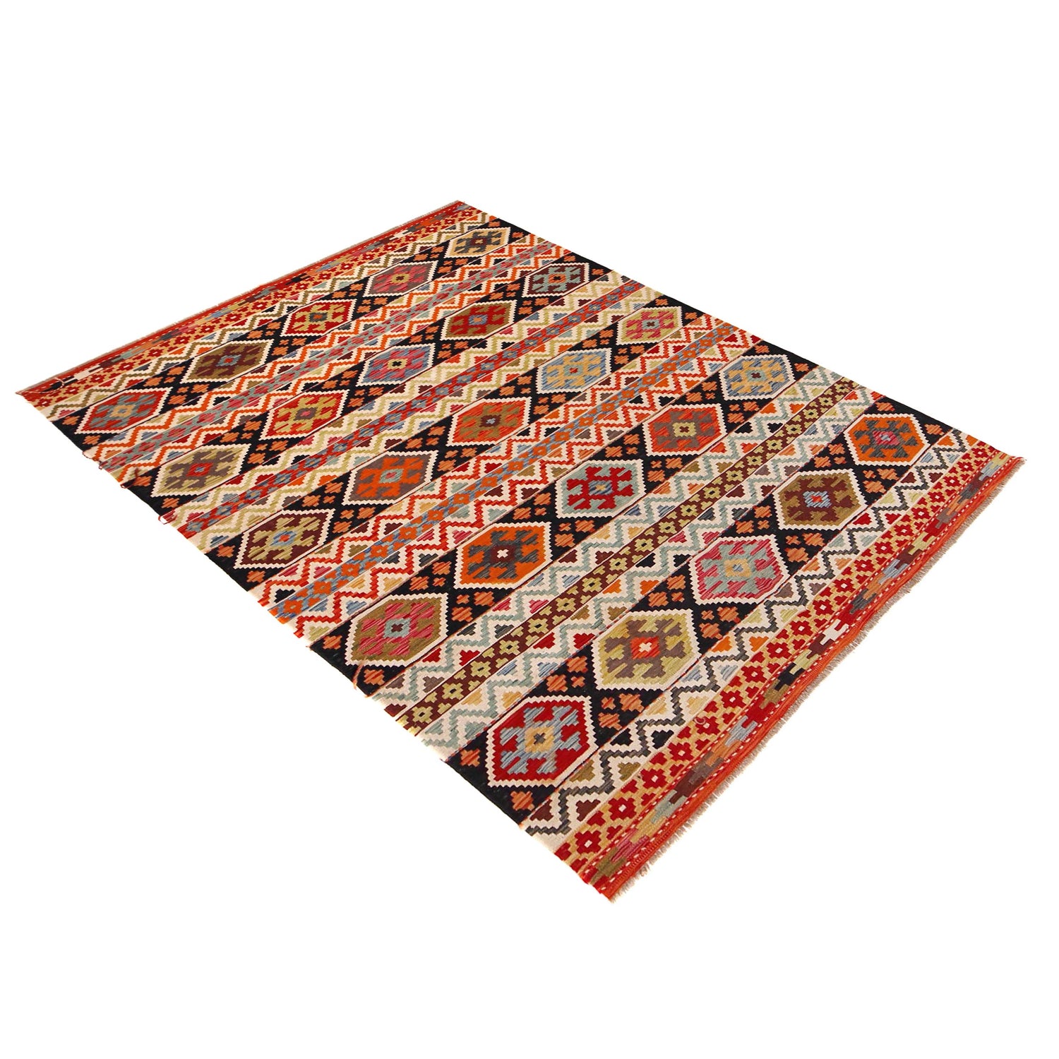 Handmade Vegetable Kilim 5' 11" x 7' 11" (ft) - No. P36364