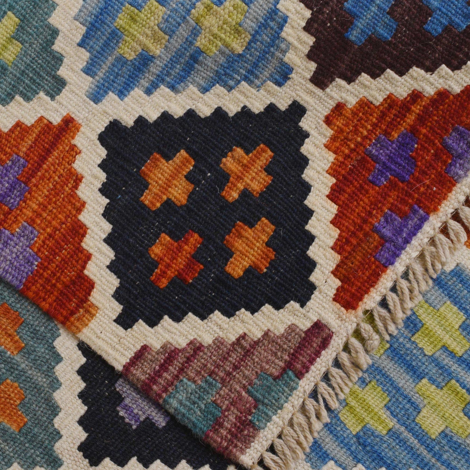 Handmade Vegetable Kelim 5' 1" x 6' 9" (ft) - No. P36366