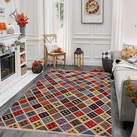 Handmade Vegetable Kelim 5' 1" x 6' 9" (ft) - No. P36366