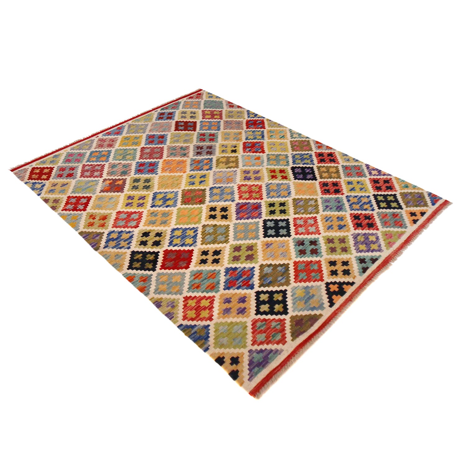 Handmade Vegetable Kilim 4' 3" x 5' 9" (ft) - No. P36376