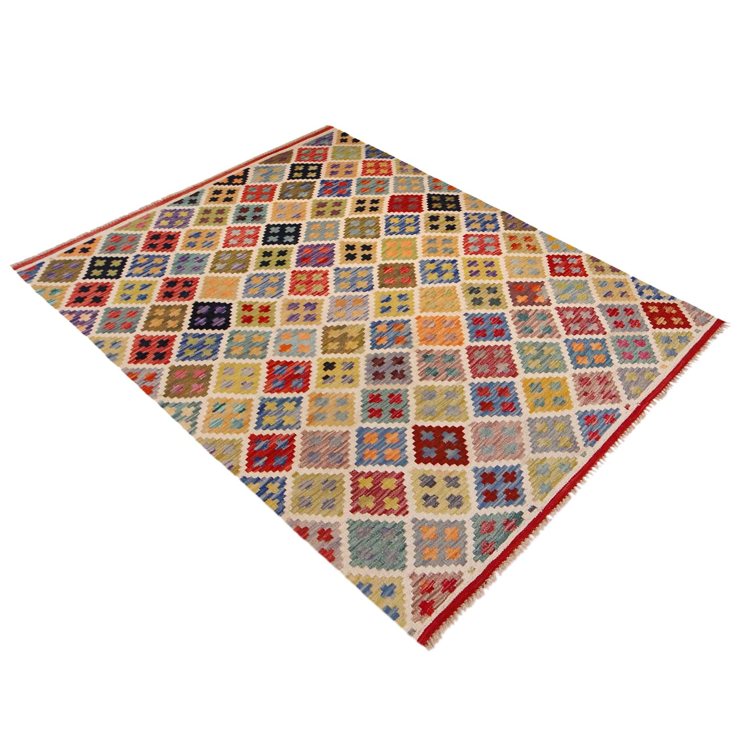 Handmade Vegetable Kilim 4' 3" x 5' 9" (ft) - No. P36376