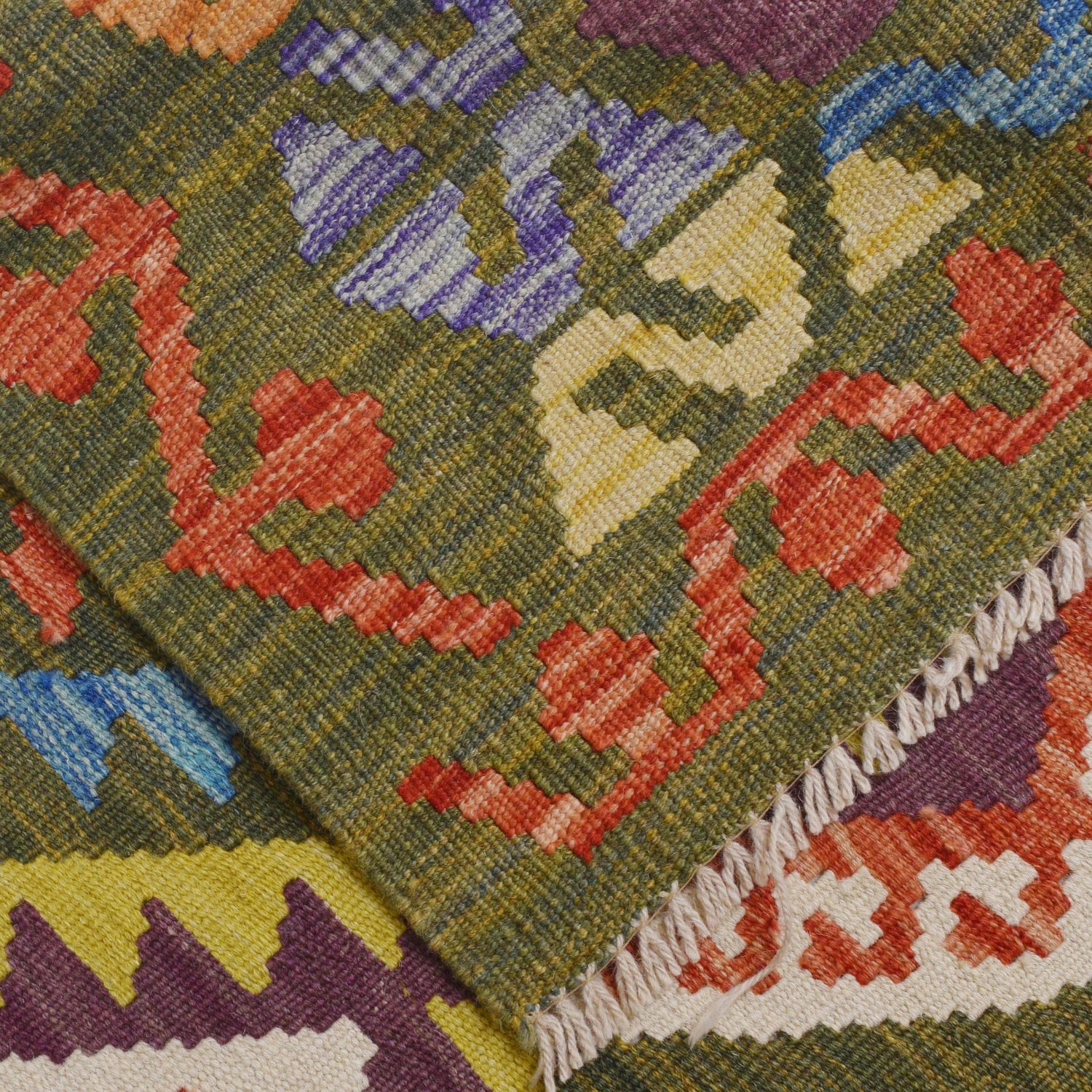 Handmade Vegetable Kelim 5' 9" x 7' 11" (ft) - No. P36380