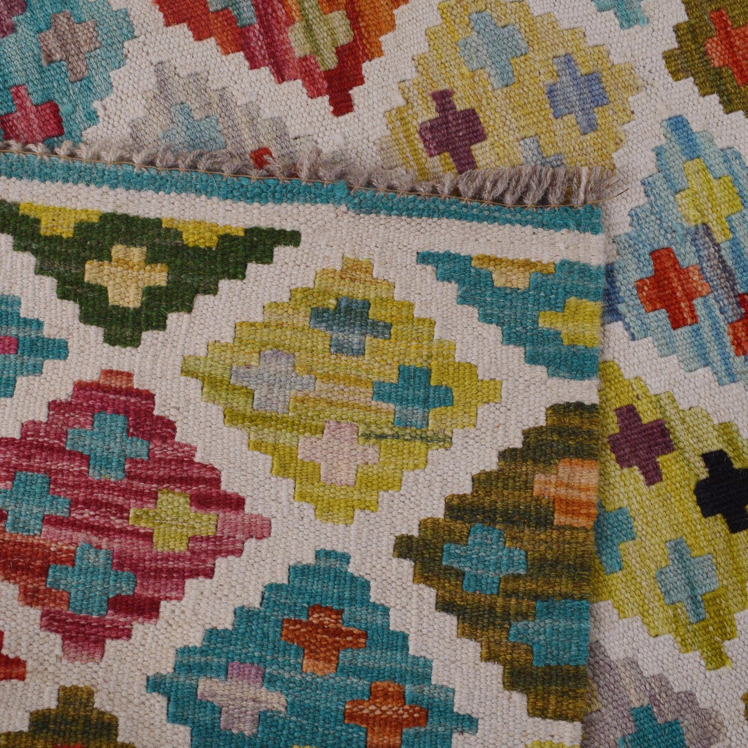 Handmade Vegetable Kelim 4' 1" x 5' 9" (ft) - No. P36384