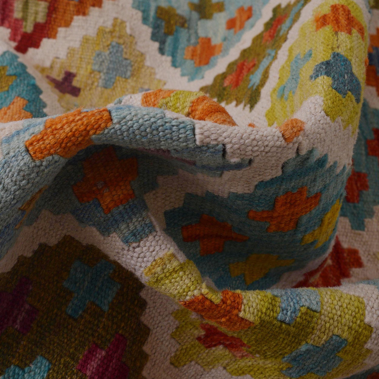 Handmade Vegetable Kelim 4' 1" x 5' 9" (ft) - No. P36384