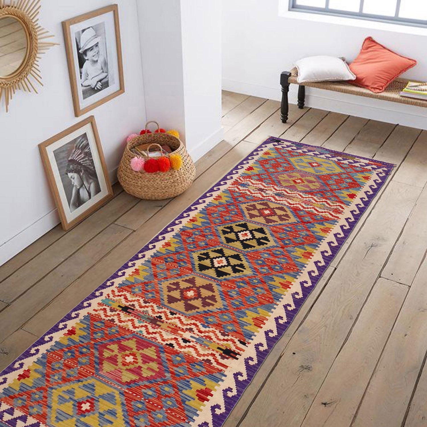 Vegetable Kilim Runner 2' 9" x 9' 8" (ft) - No. P36386