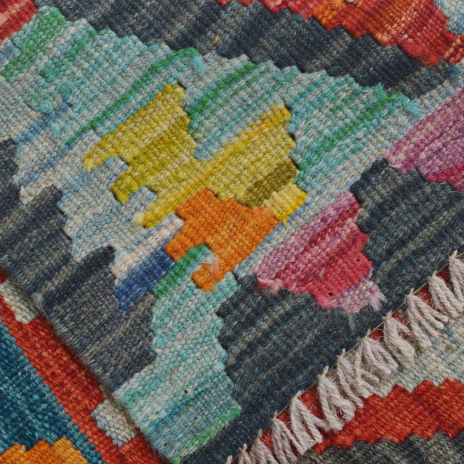 Vegetable Kilim Runner 1' 8" x 9' 5" (ft) - No. P36388