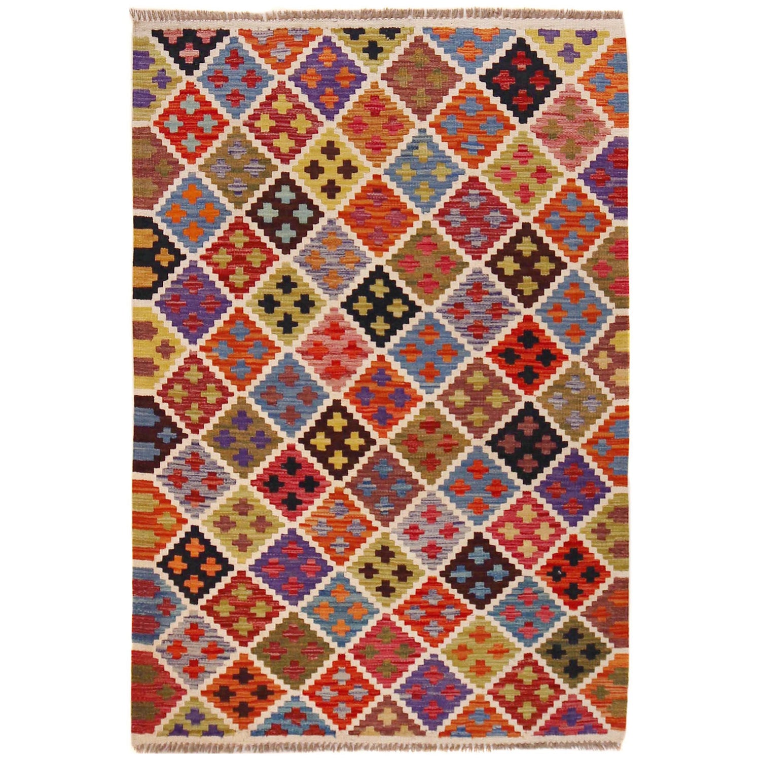 Handmade Vegetable Kilim 3' 5" x 5" 1" (ft) - No. P36389