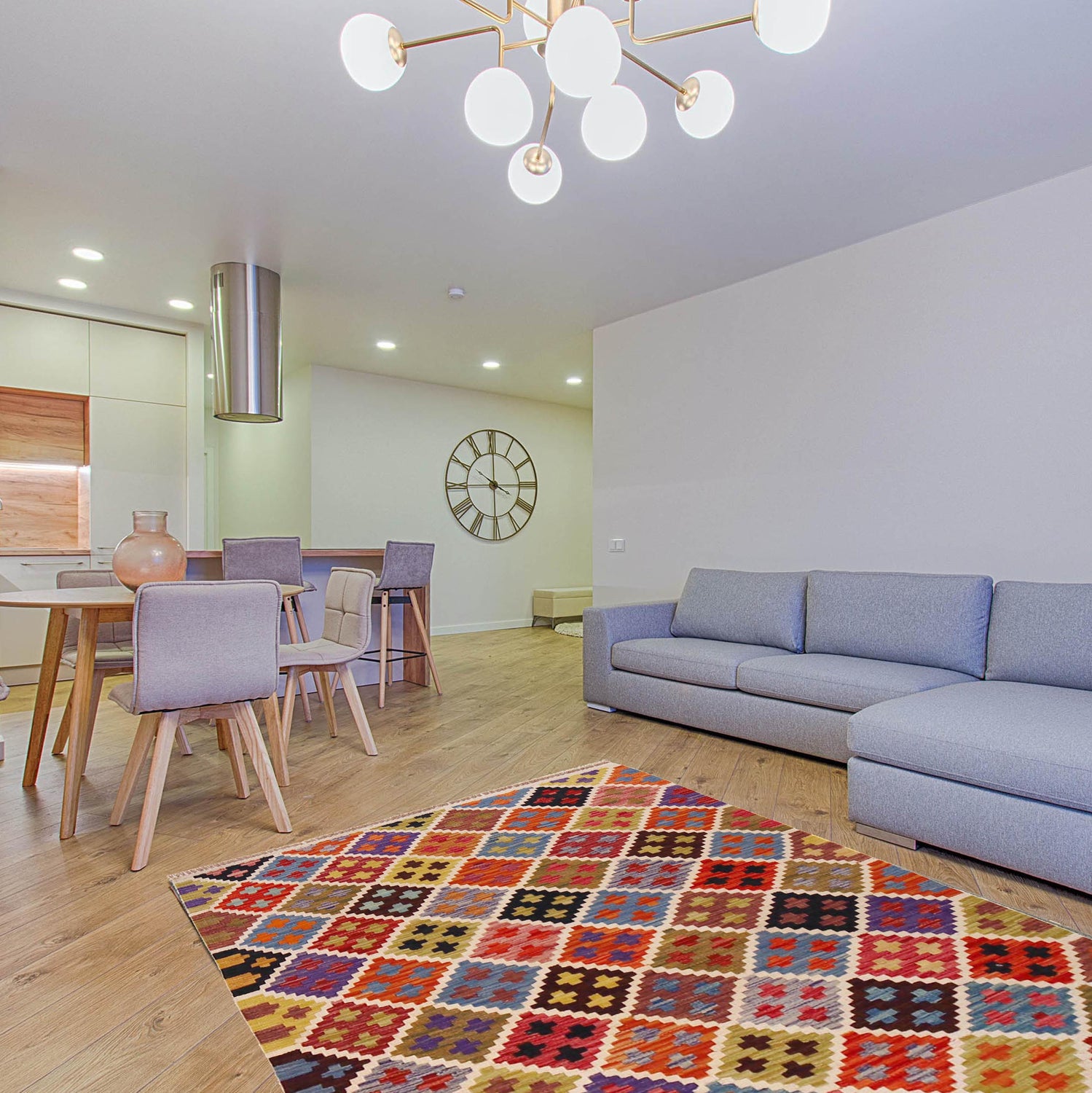 Handmade Vegetable Kilim 3' 5" x 5" 1" (ft) - No. P36389