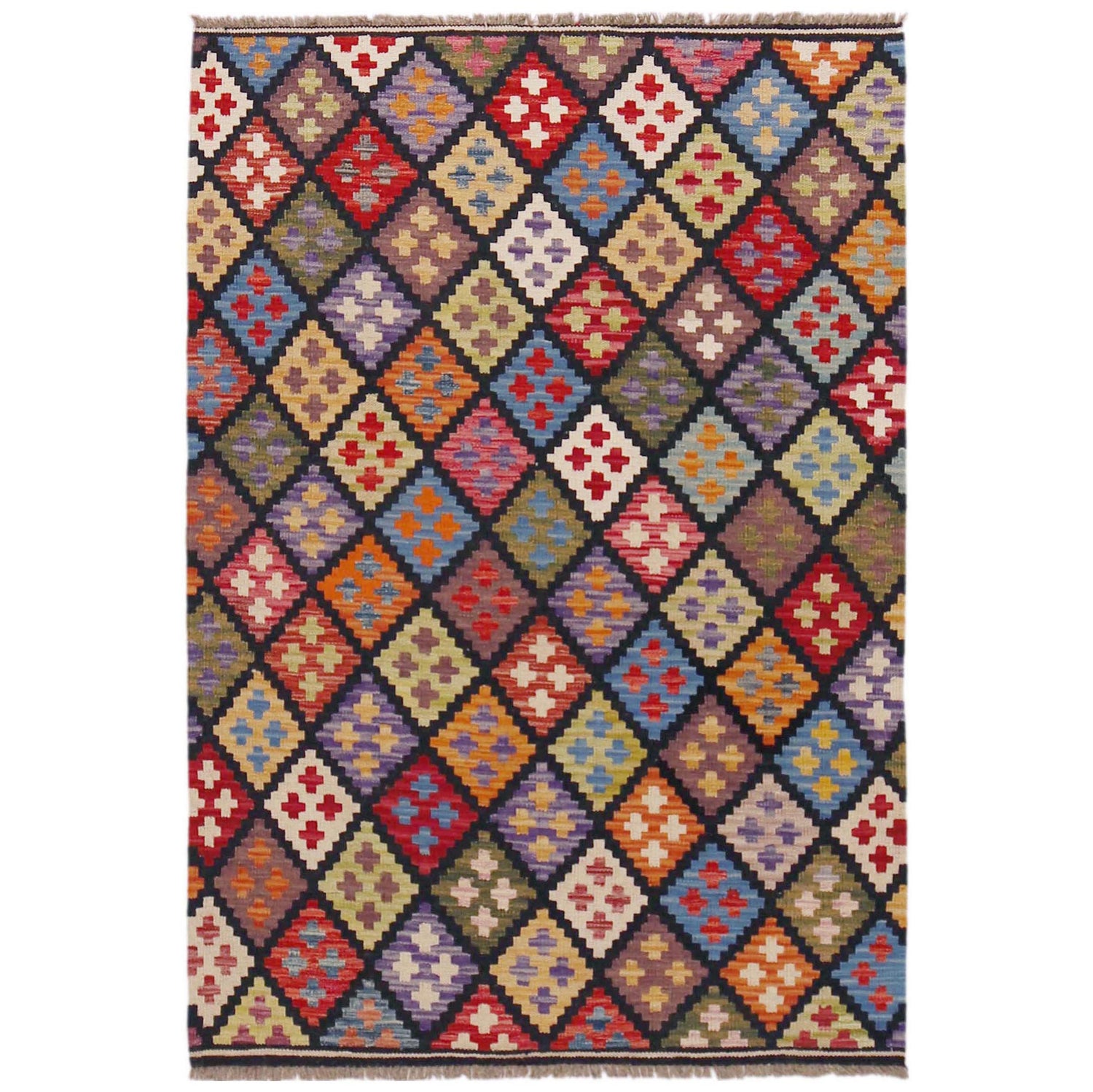 Handmade Vegetable Kilim 3' 4" x 5" 0" (ft) - No. P36391
