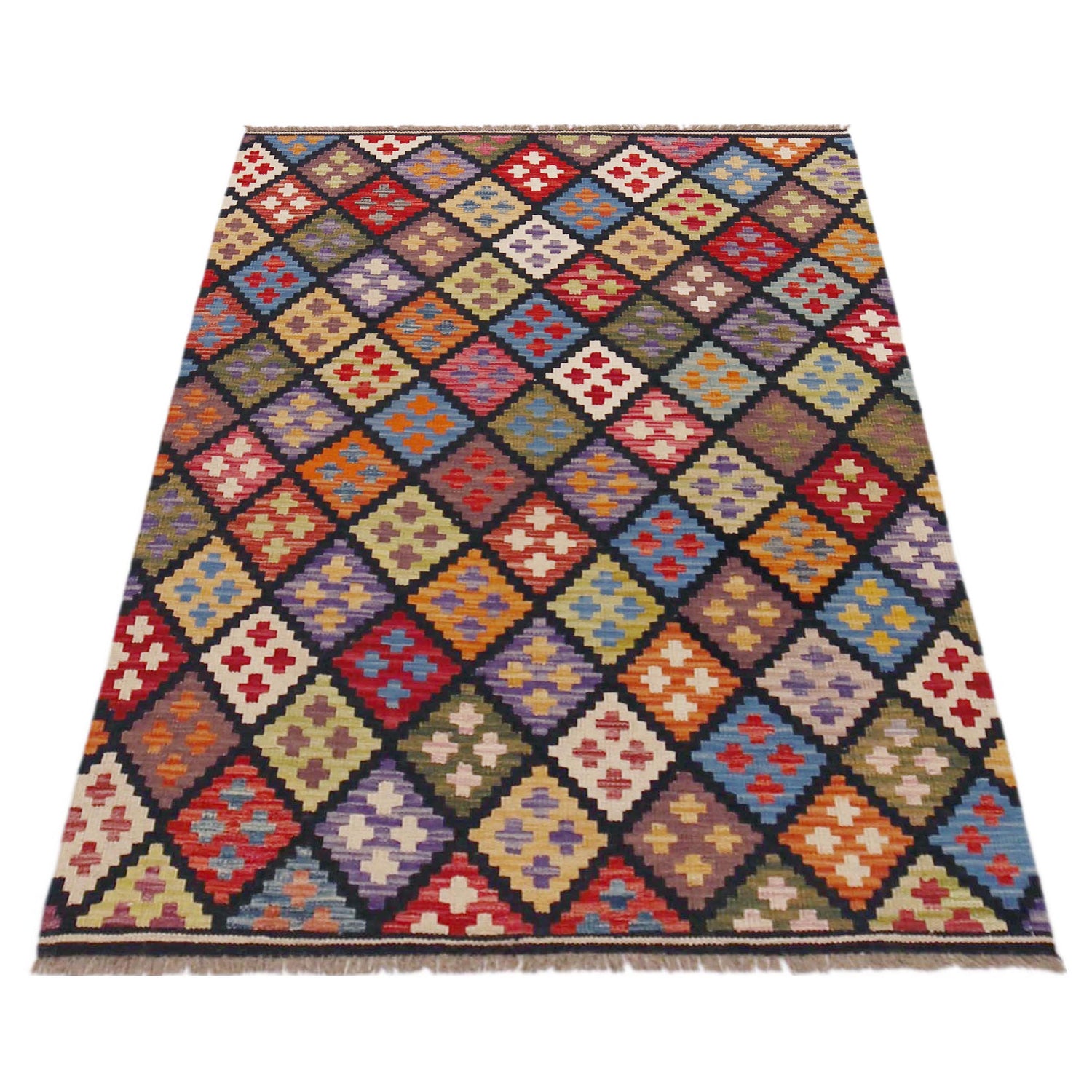 Handmade Vegetable Kilim 3' 4" x 5" 0" (ft) - No. P36391