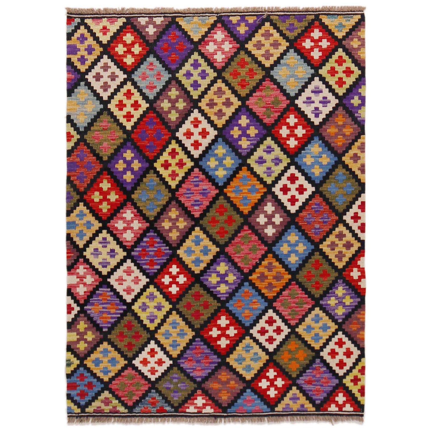 Handmade Vegetable Kelim 3' 5" x 5" 0" (ft) - No. P36392