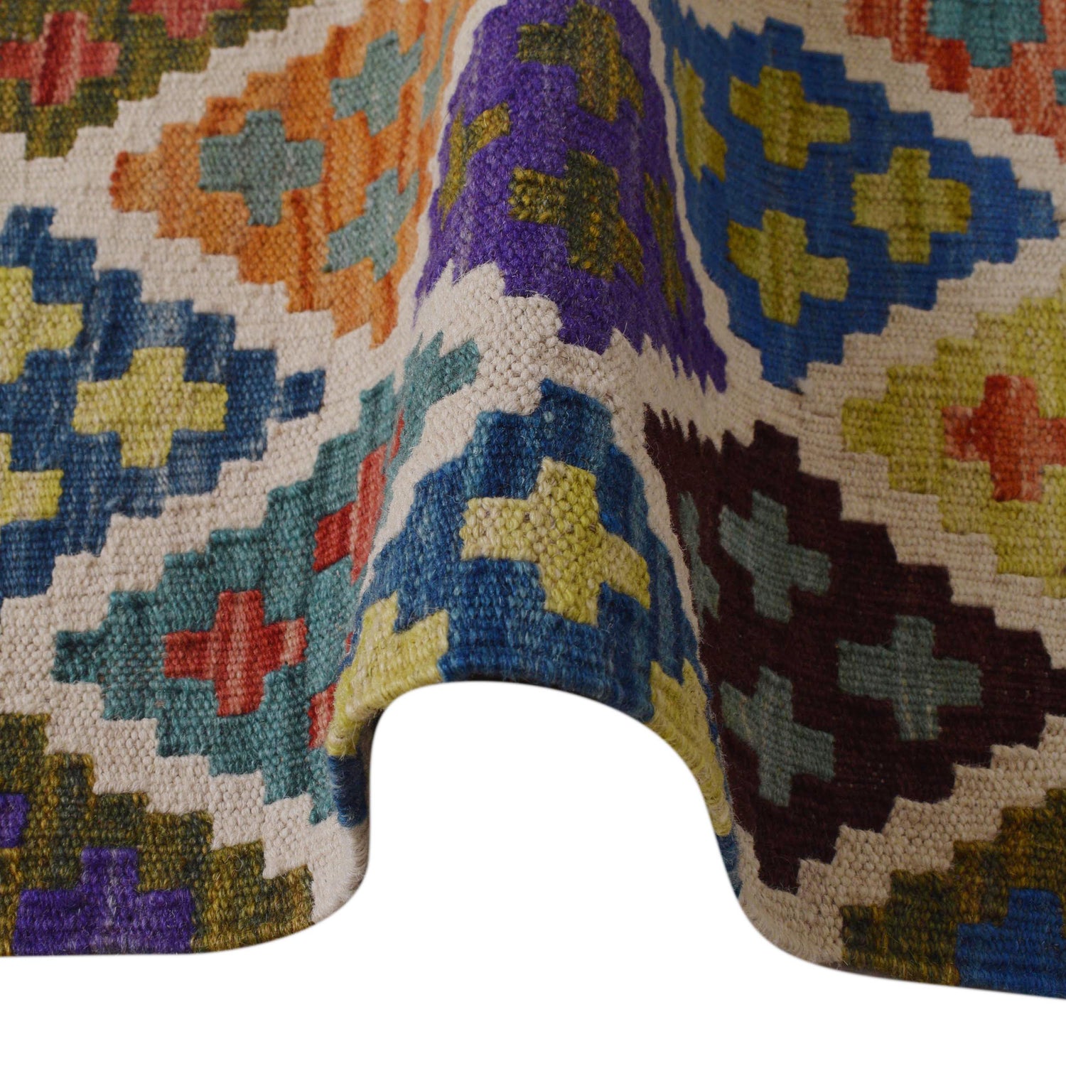 Handmade Vegetable Kilim 3' 3" x 4" 11" (ft) - No. P36393