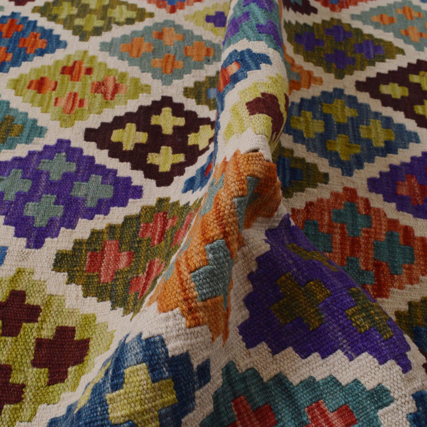 Handmade Vegetable Kilim 3' 3" x 4" 11" (ft) - No. P36393