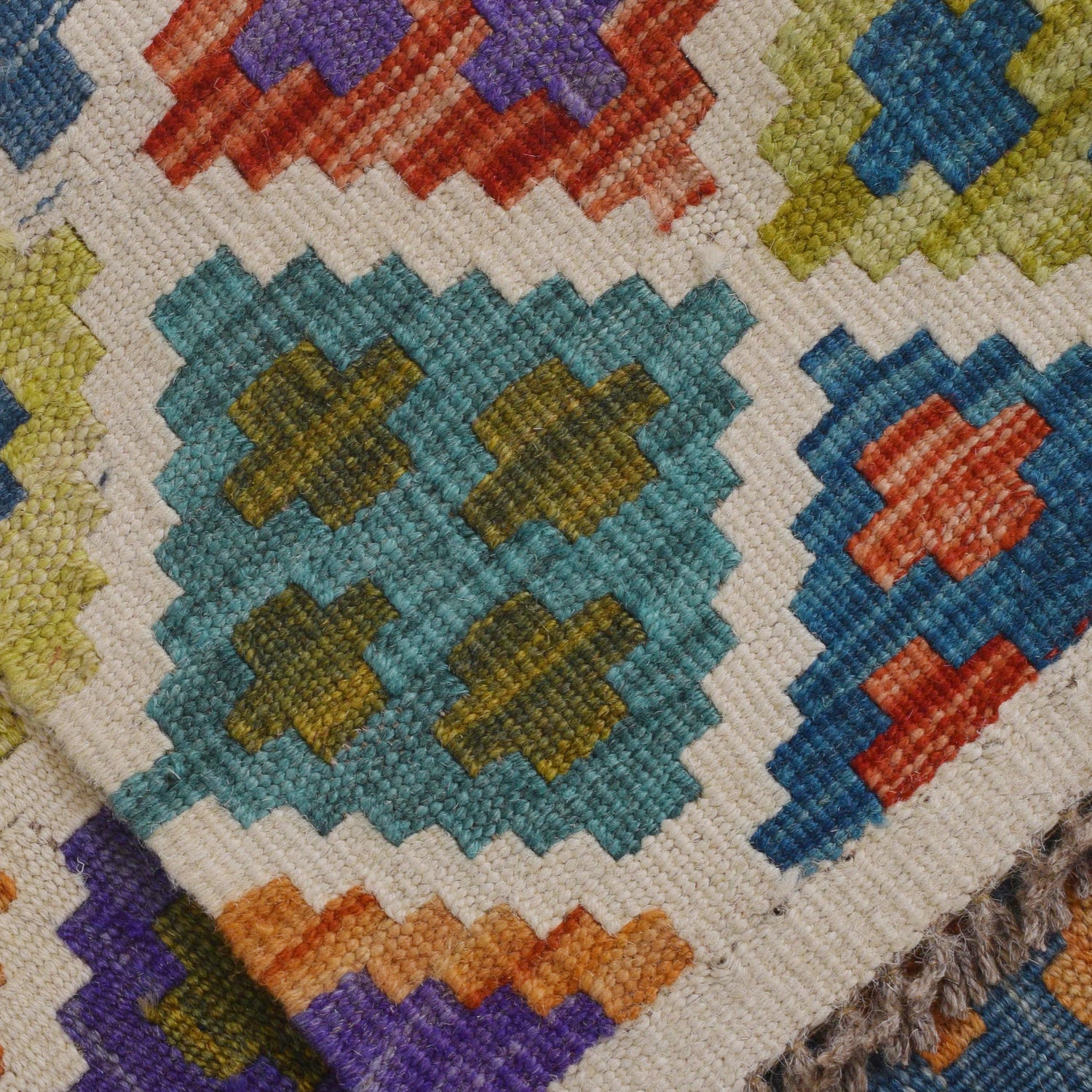 Handmade Vegetable Kelim 3' 3" x 4" 11" (ft) - No. P36395