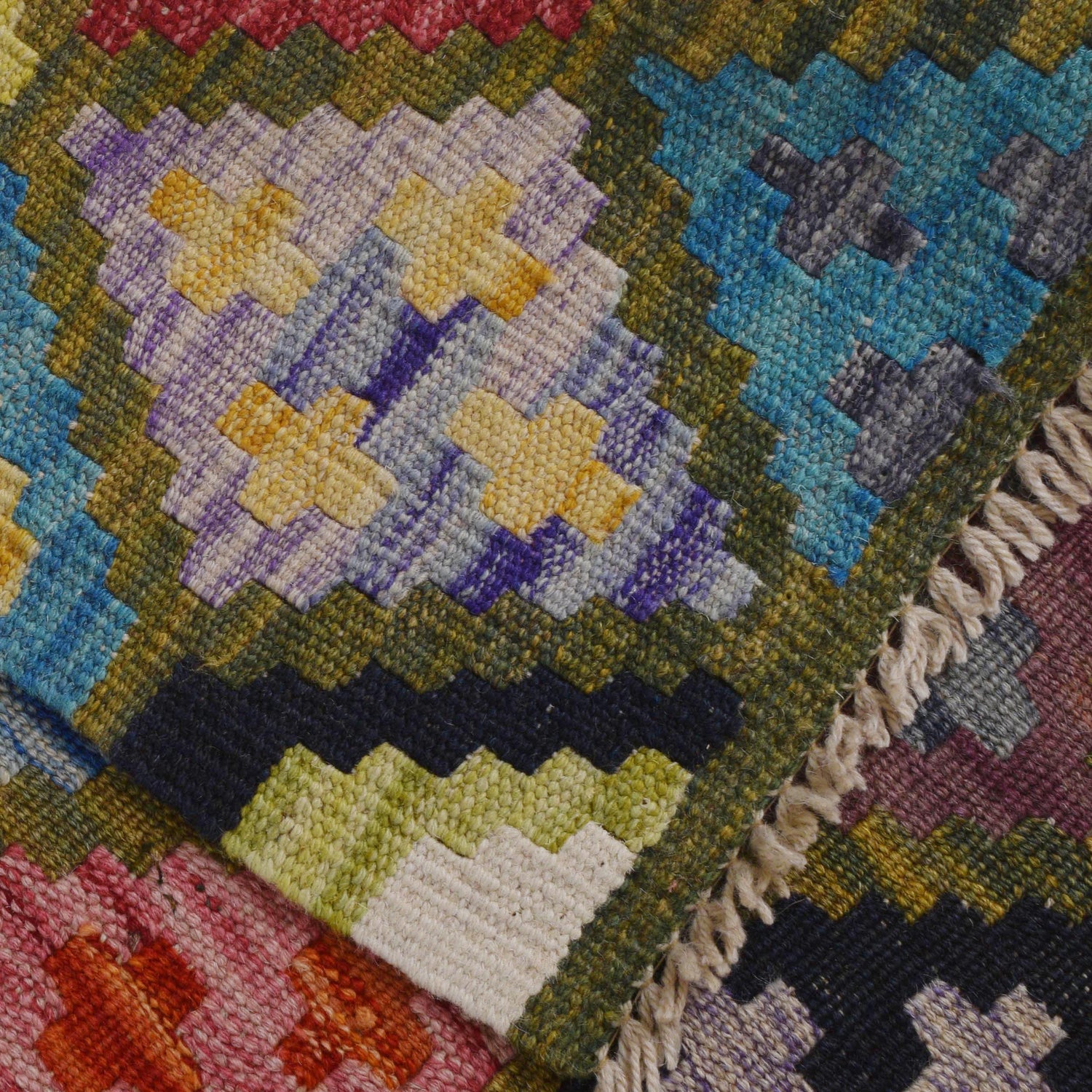 Handmade Vegetable Kelim 3' 3" x 4" 10" (ft) - No. P36397