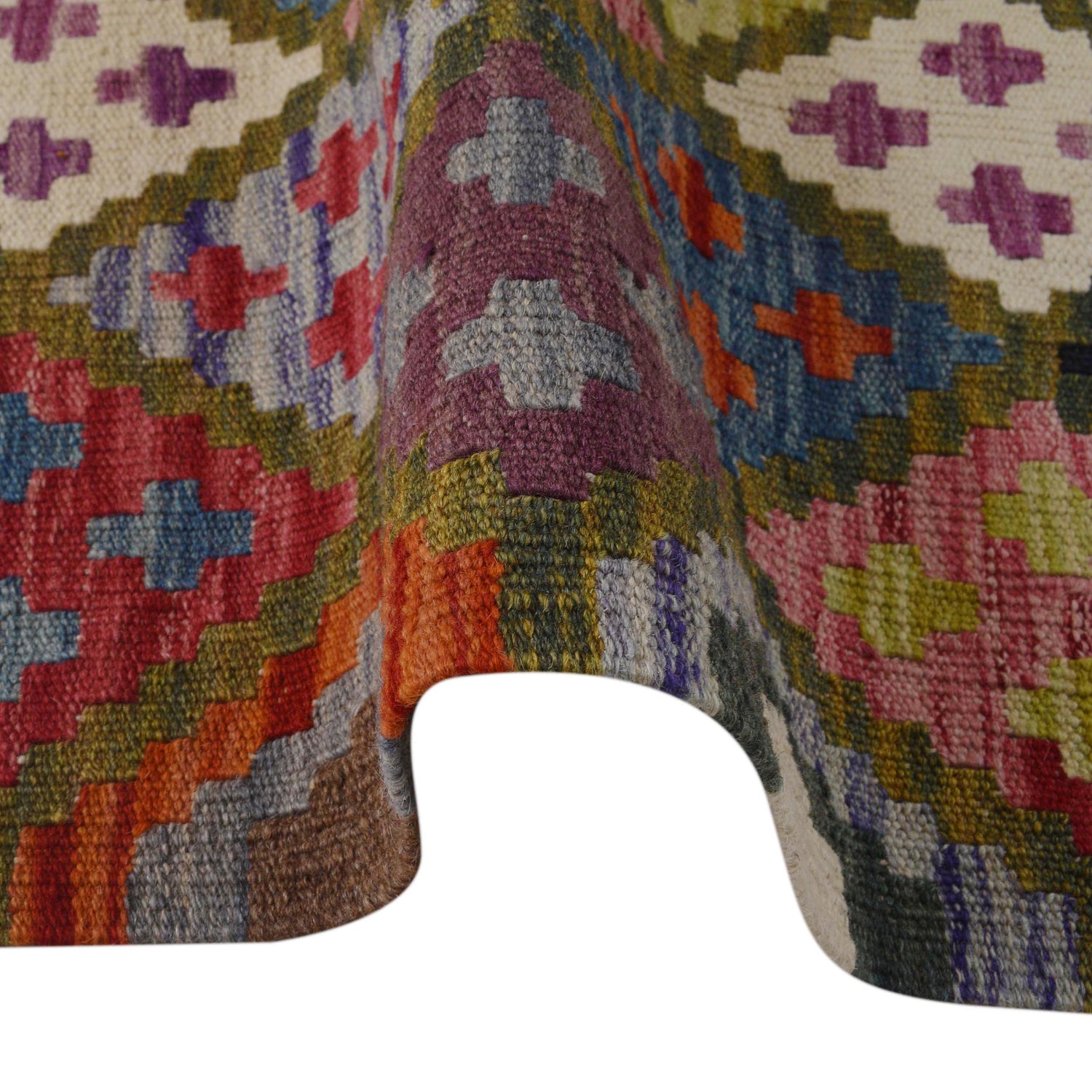 Handmade Vegetable Kelim 3' 3" x 4" 10" (ft) - No. P36397