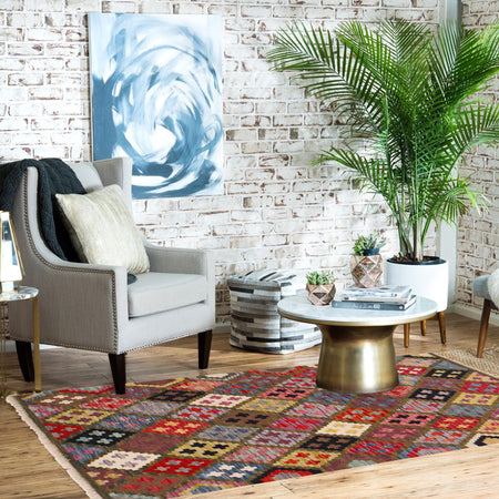 Handmade Vegetable Kelim 3' 3" x 4" 10" (ft) - No. P36397