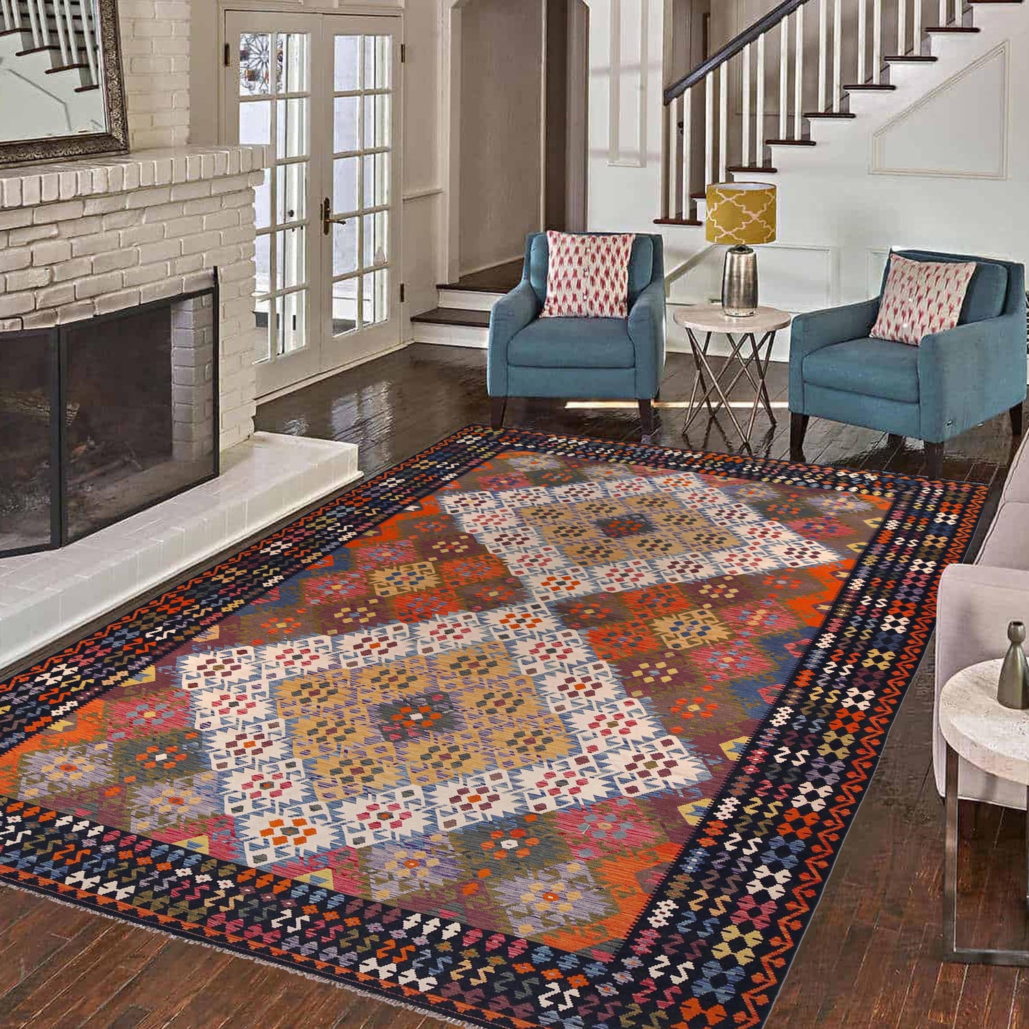 Handmade Vegetable Kilim 10' 2" x 16' 5" (ft) - No. P36398