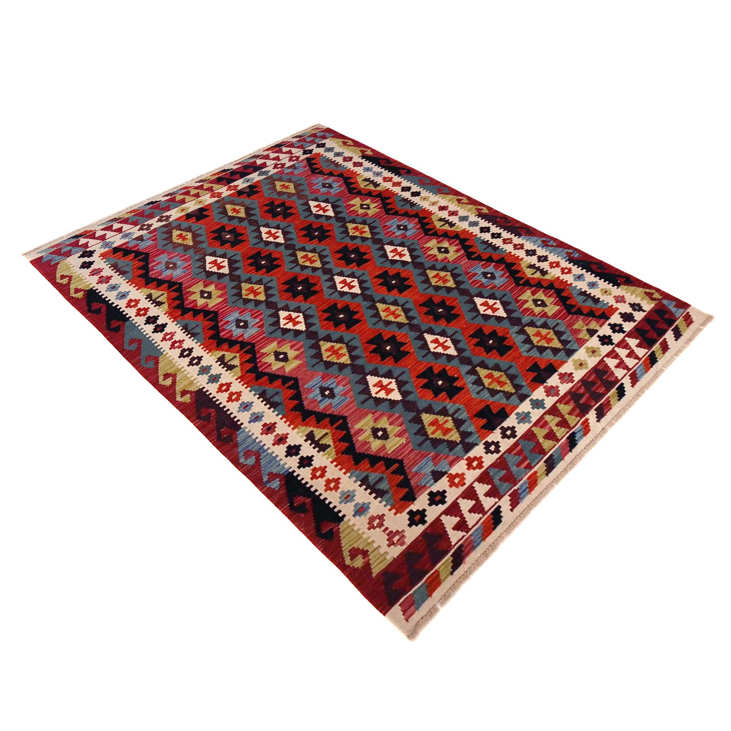 Handmade Vegetable Kilim 5' 0" x 6' 11" (ft) - No. P36399