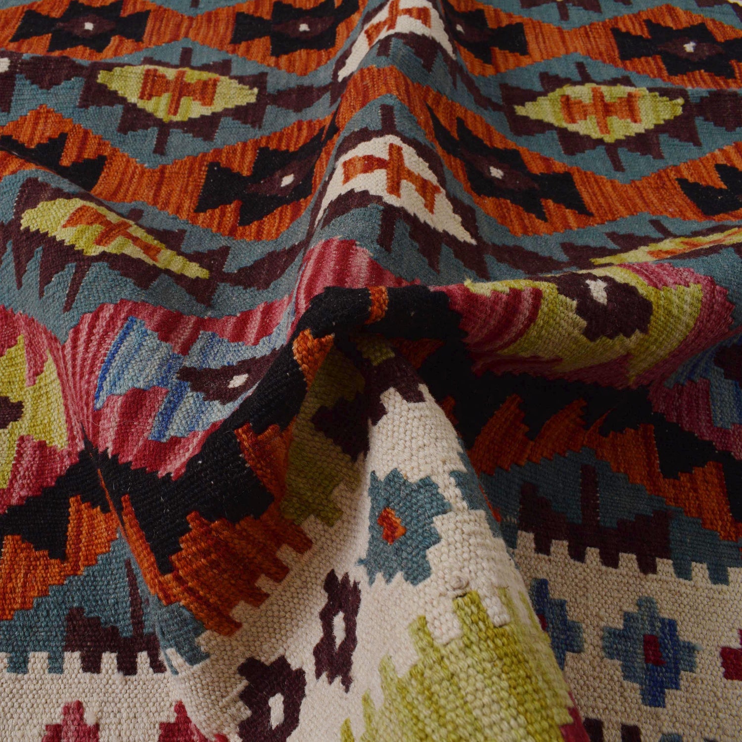 Handmade Vegetable Kilim 5' 0" x 6' 11" (ft) - No. P36399