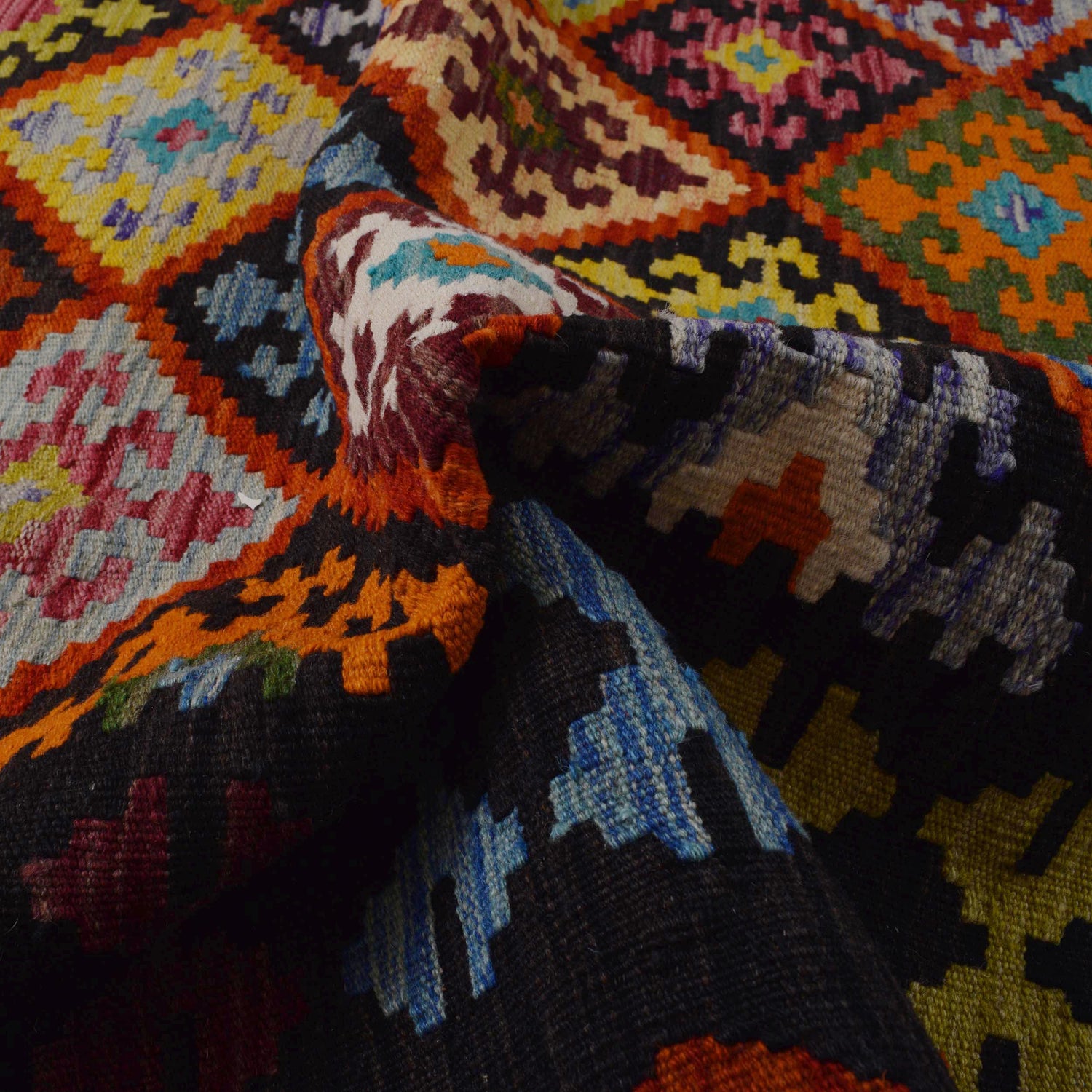 Handmade Vegetable Kilim 6' 9" x 9' 10" (ft) - No. P36401