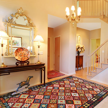 Handmade Vegetable Kilim 6' 9" x 9' 10" (ft) - No. P36401