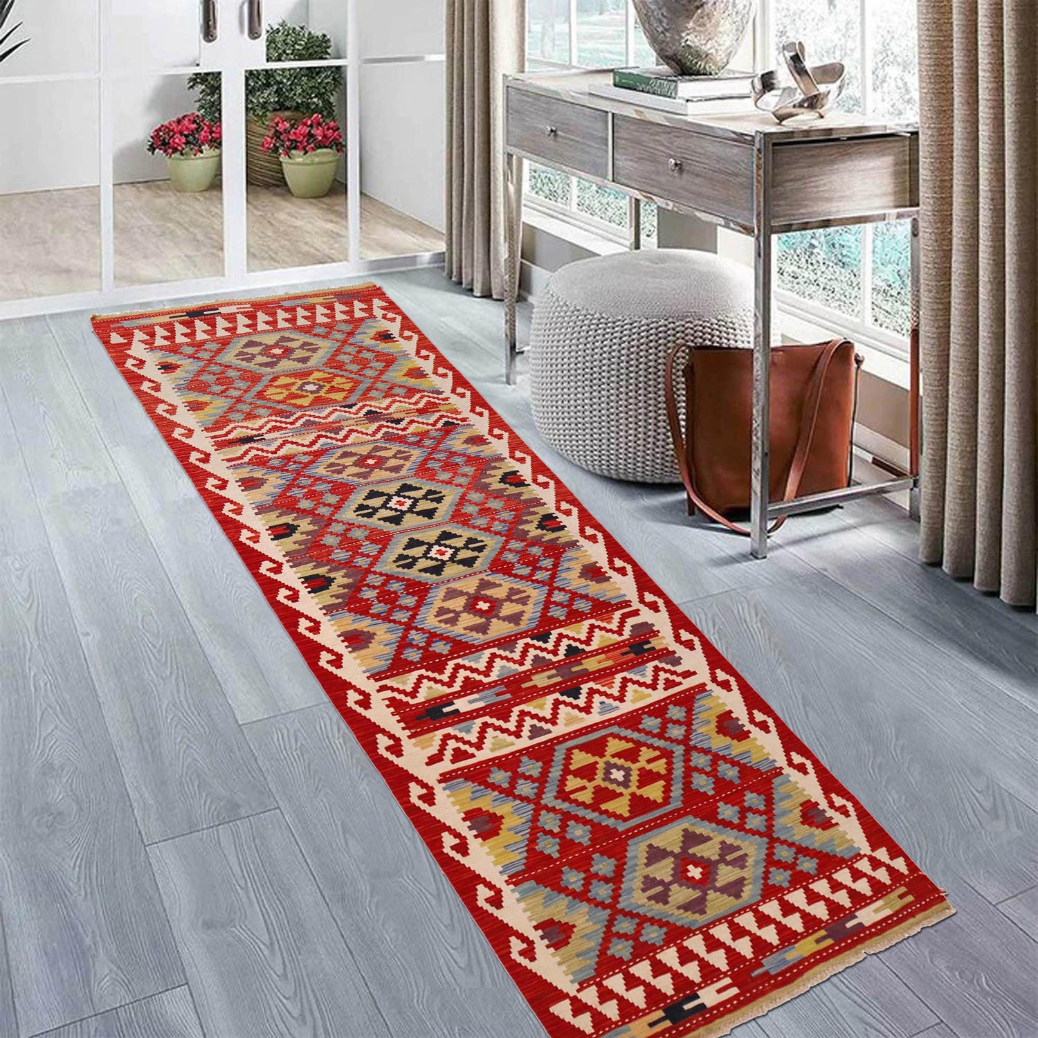 Vegetable Kelim Runner 2' 9" x 9' 7" (ft) - No. P36404