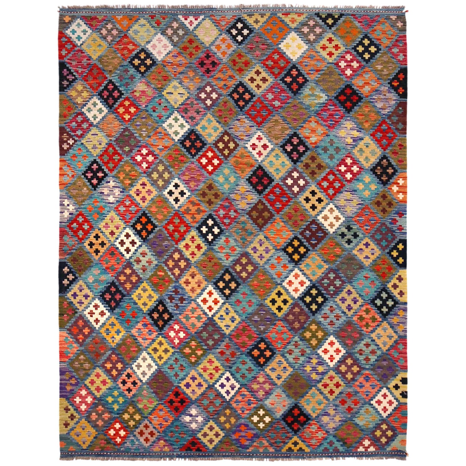 Handmade Vegetable Kilim 6' 2" x 8' 2" (ft) - No. P36407