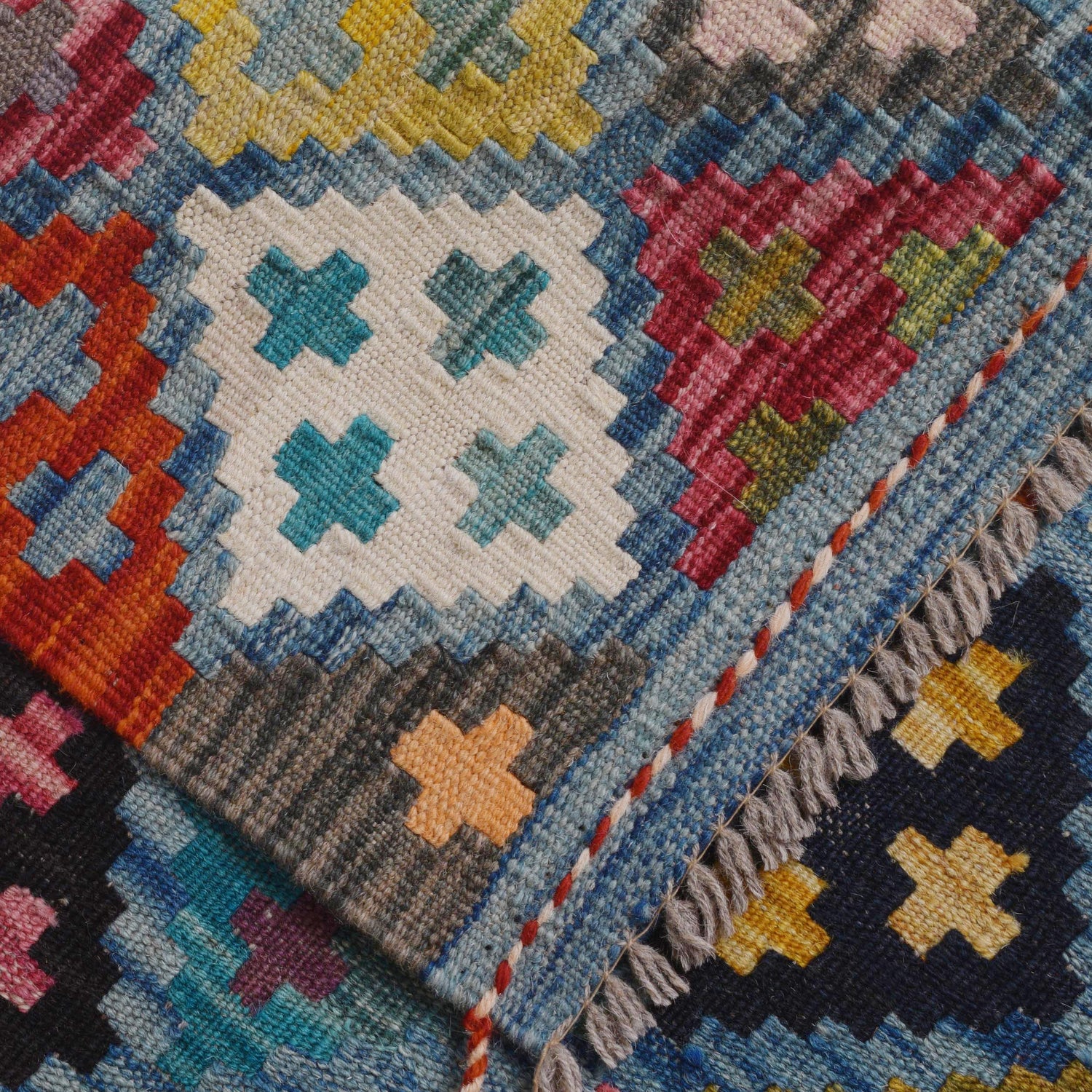 Handmade Vegetable Kilim 6' 2" x 8' 2" (ft) - No. P36407