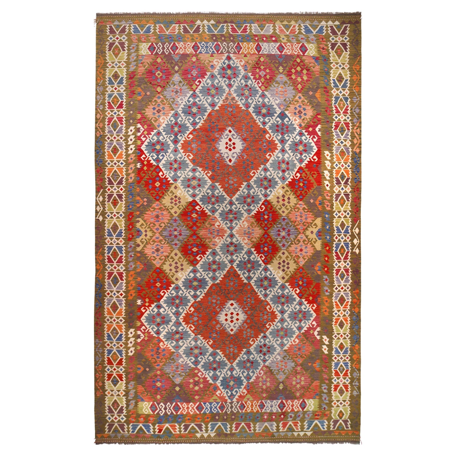 Handmade Vegetable Kelim 9' 8" x 16' 5" (ft) - No. P36409