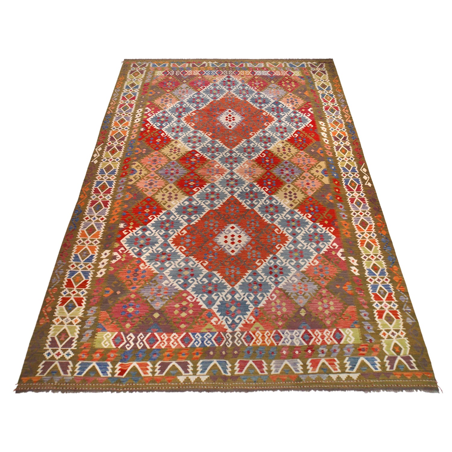 Handmade Vegetable Kelim 9' 8" x 16' 5" (ft) - No. P36409