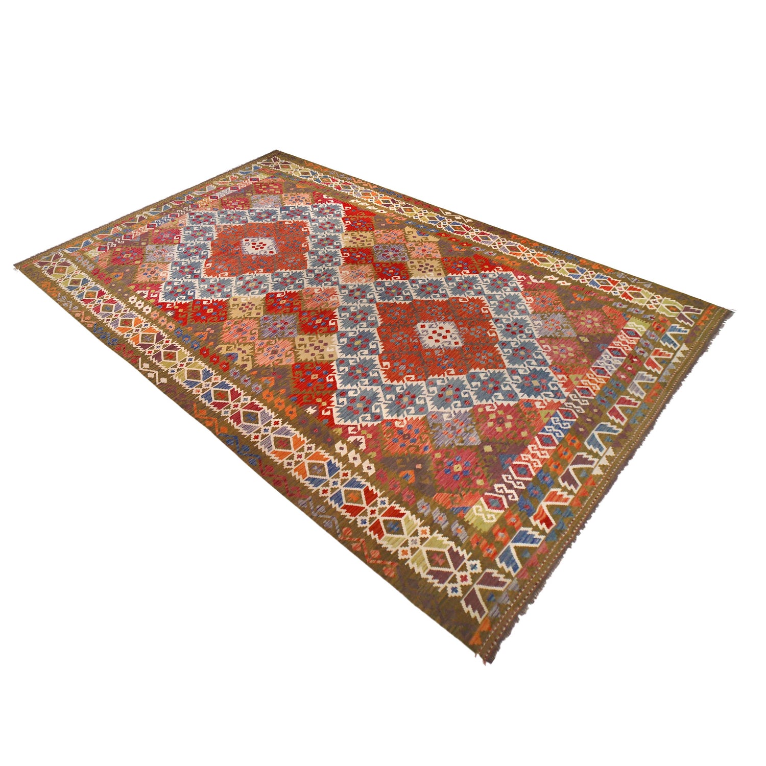 Handmade Vegetable Kelim 9' 8" x 16' 5" (ft) - No. P36409