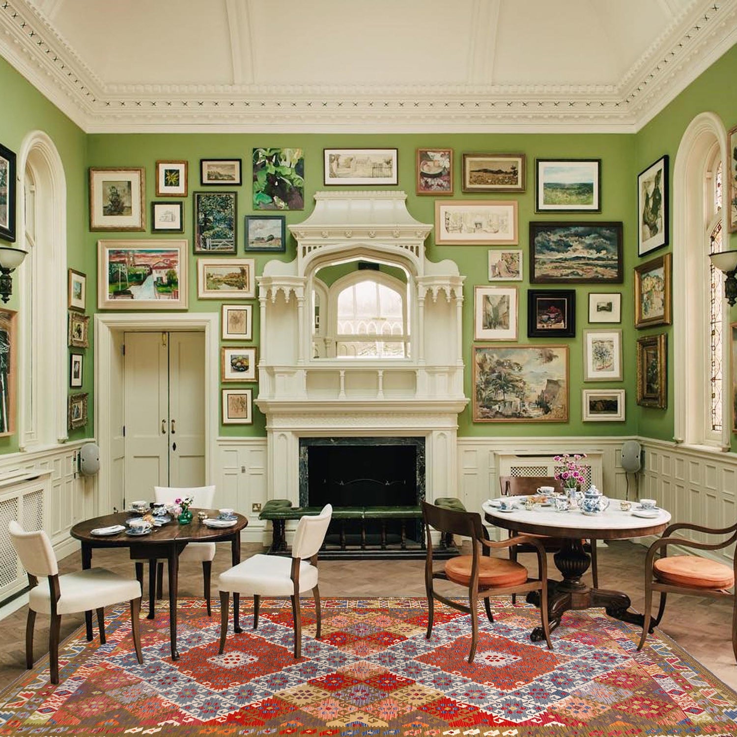 Handmade Vegetable Kelim 9' 8" x 16' 5" (ft) - No. P36409