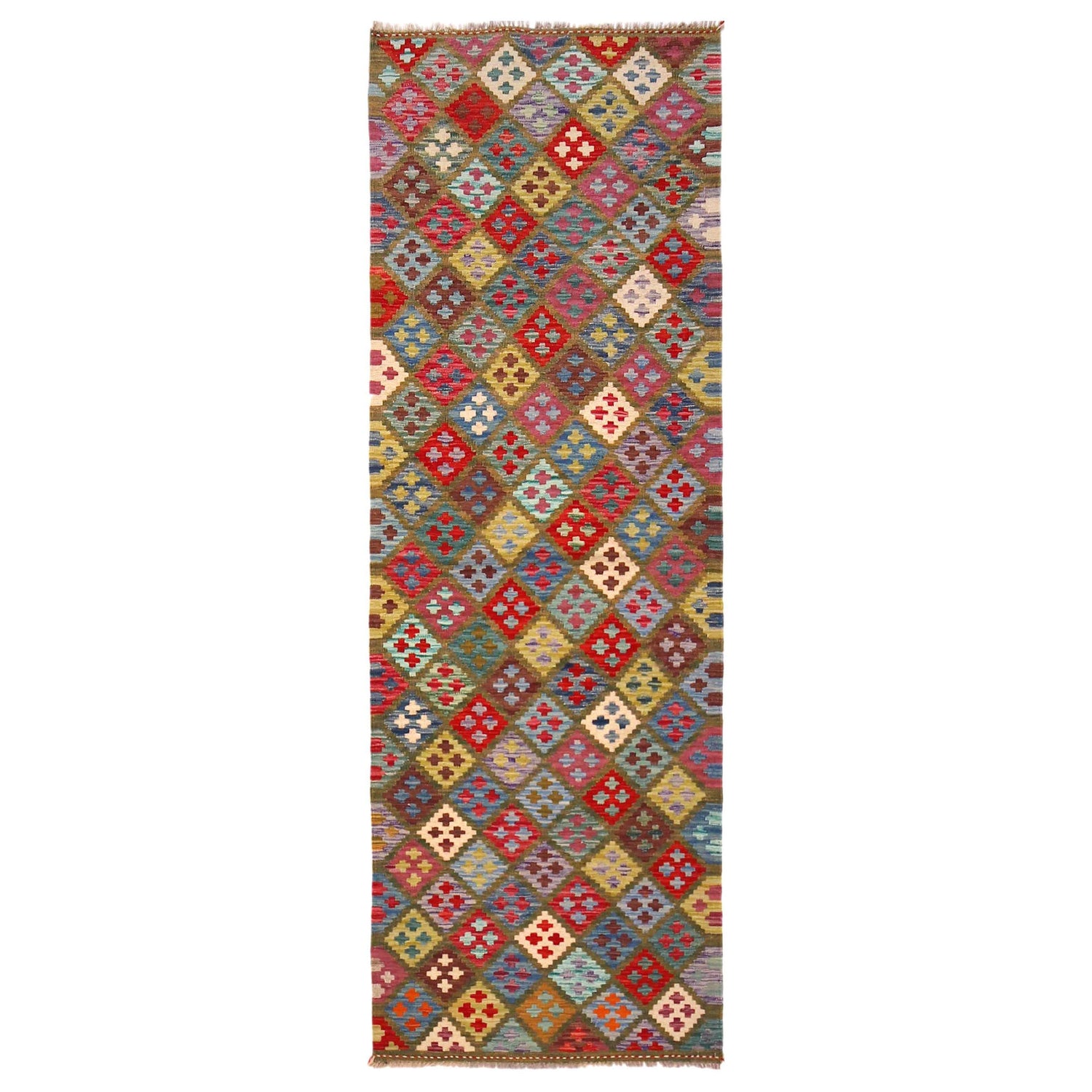 Vegetable Kelim Runner 2' 9" x 8' 2" (ft) - No. P36410