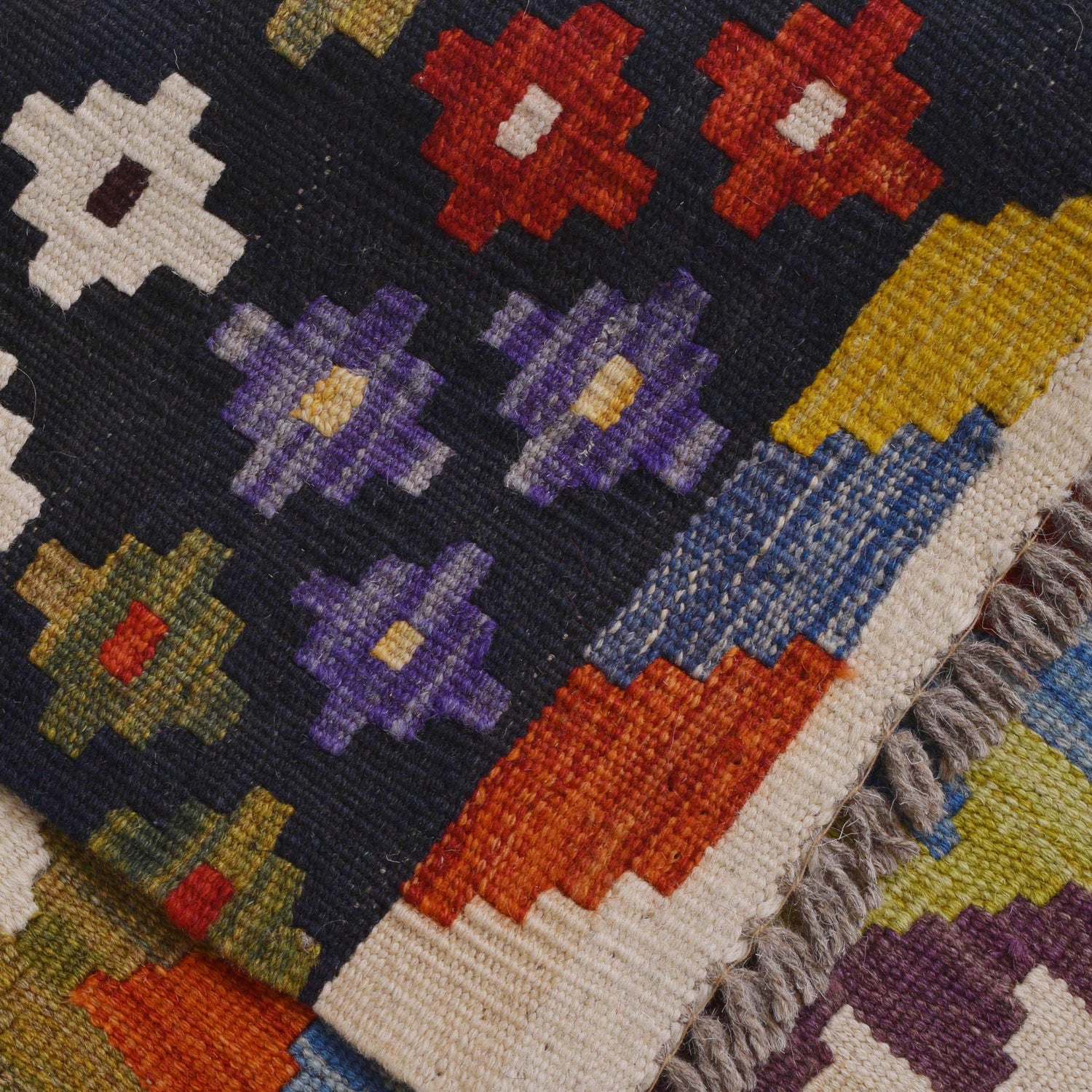 Handmade Vegetable Kelim 5' 6" x 7' 5" (ft) - No. P36412