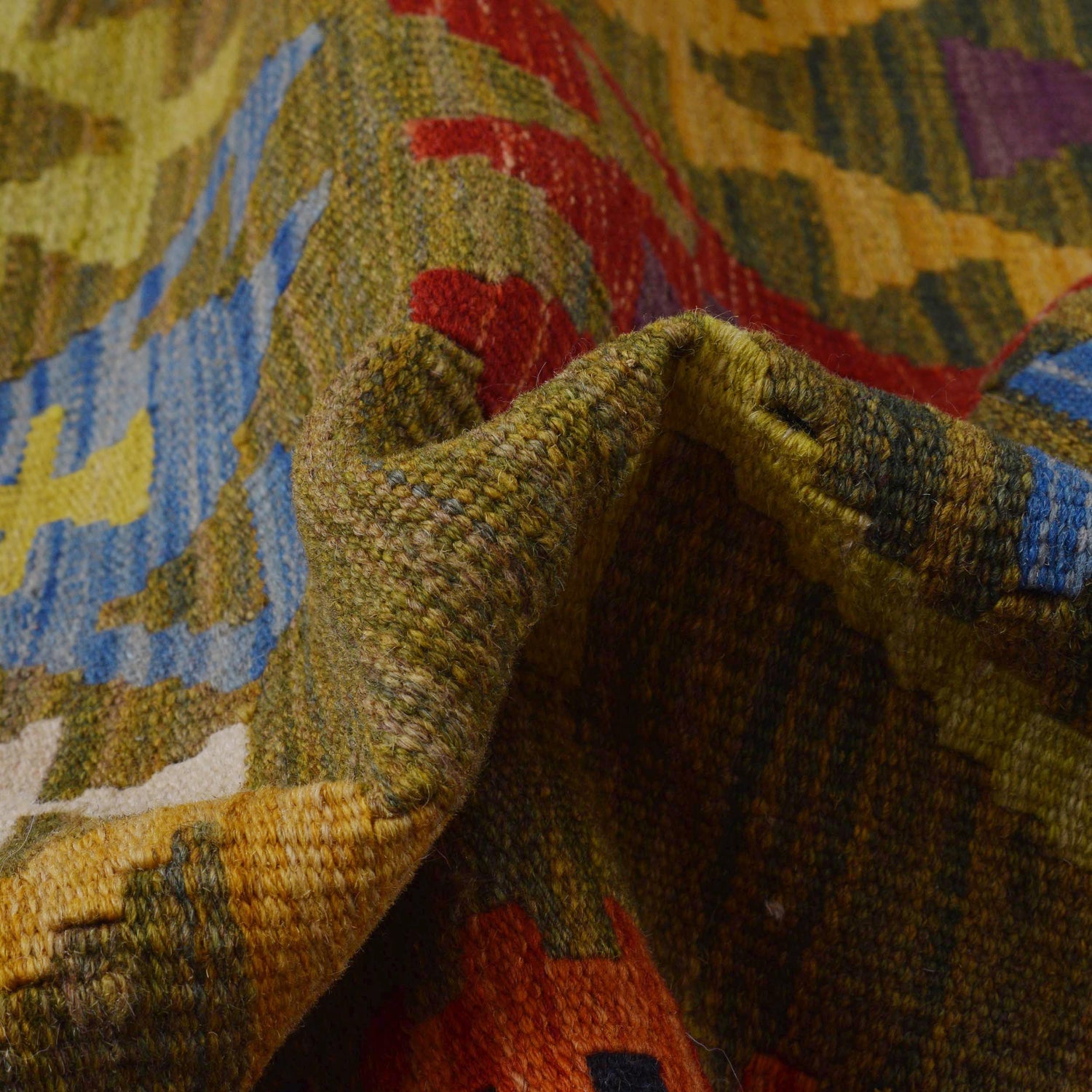 Handmade Vegetable Kelim 5' 6" x 7' 5" (ft) - No. P36412