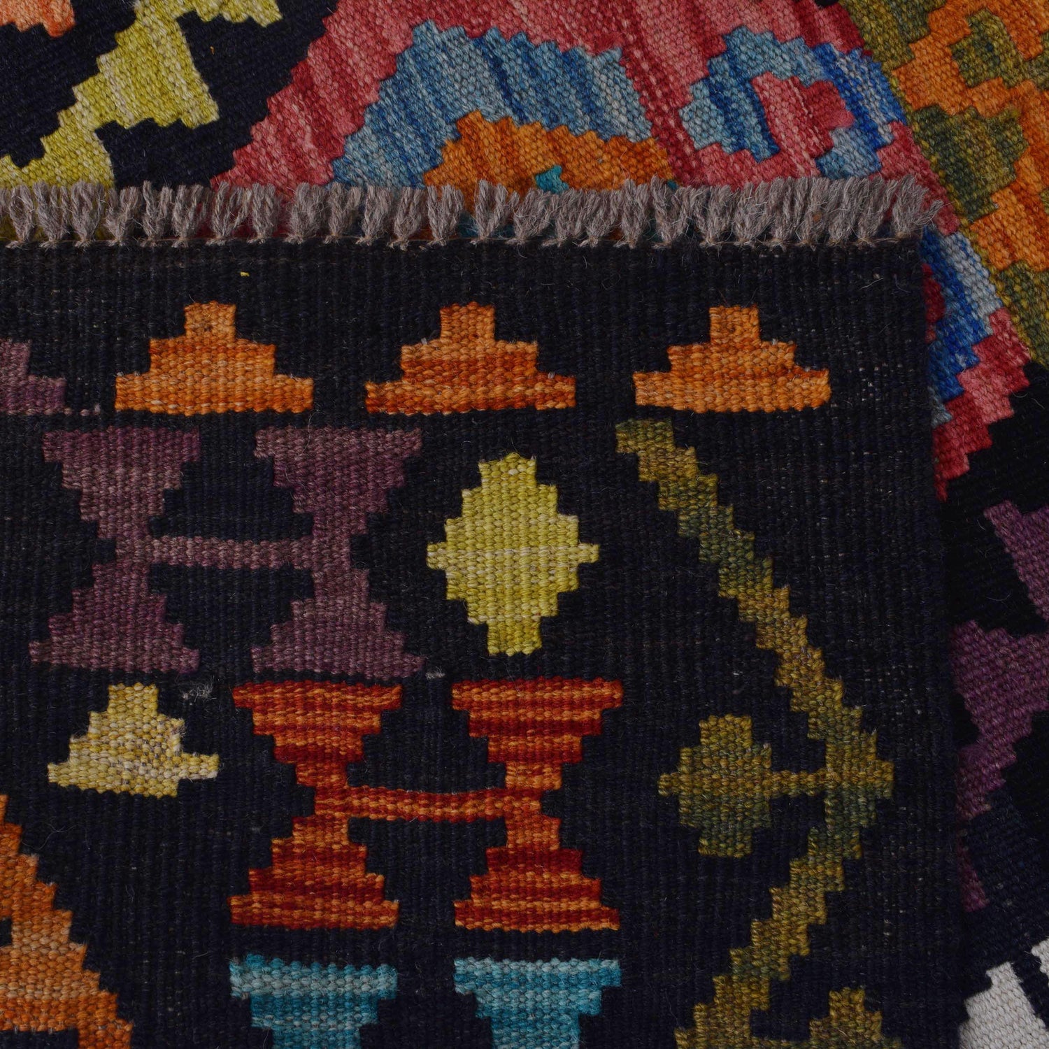 Handmade Vegetable Kelim 4' 1" x 6' 7" (ft) - No. P36418