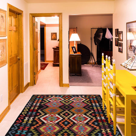 Handmade Vegetable Kelim 4' 1" x 6' 7" (ft) - No. P36418