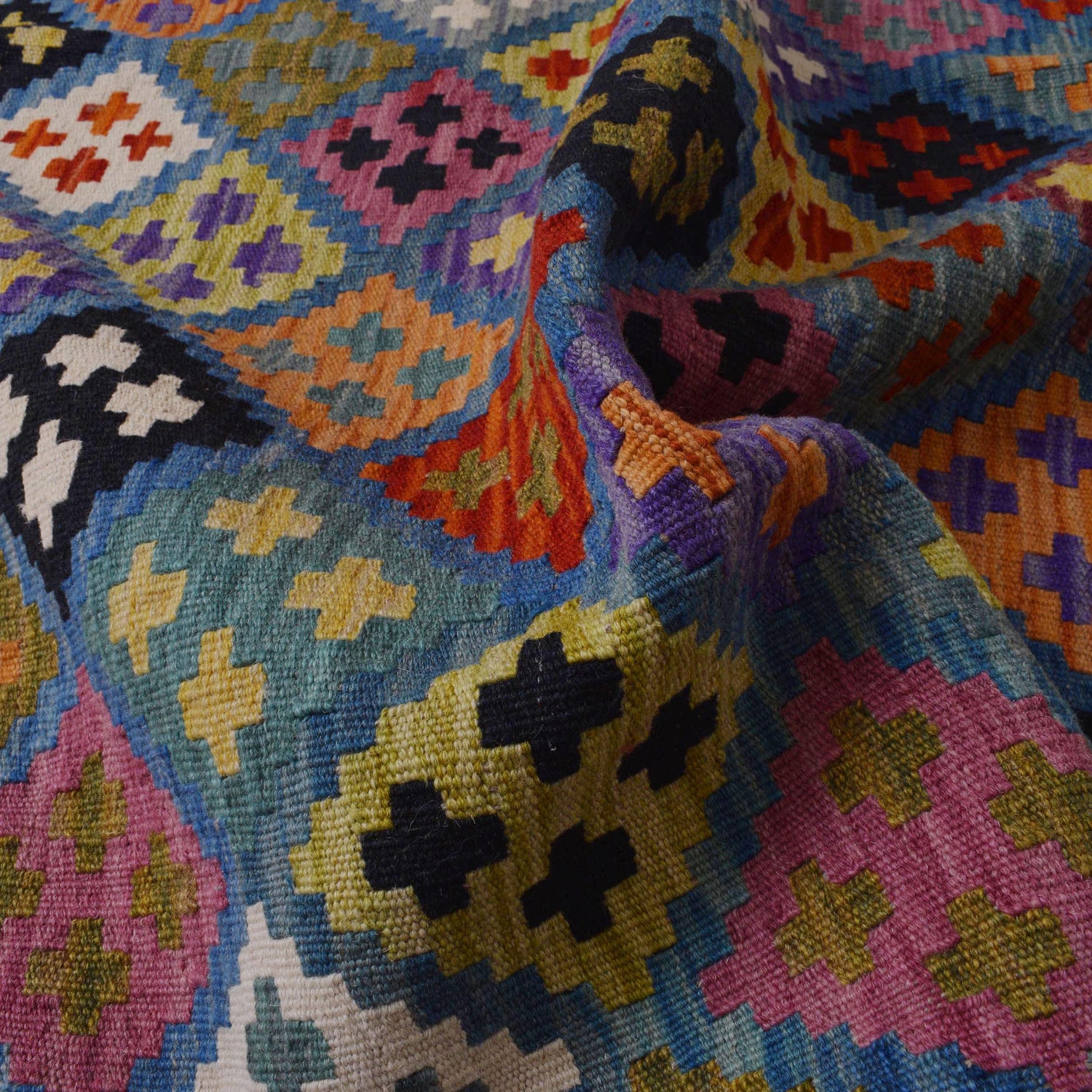 Handmade Vegetable Kilim 5' 1" x 6' 8" (ft) - No. P36420