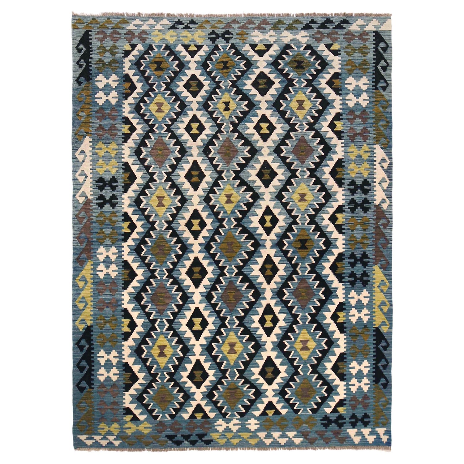 Handmade Vegetable Kelim 5' 10" x 8' 2" (ft) - No. P36421