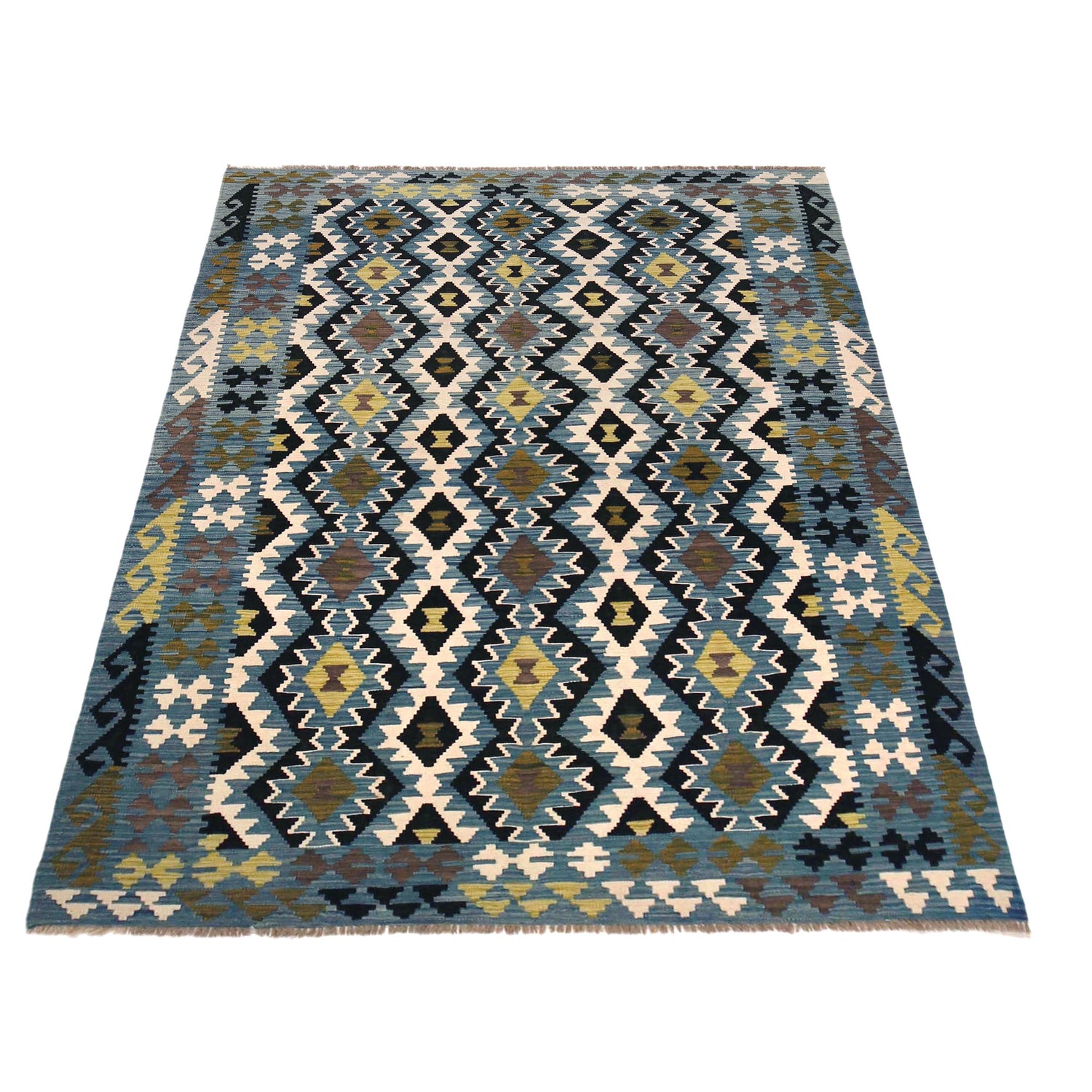 Handmade Vegetable Kelim 5' 10" x 8' 2" (ft) - No. P36421