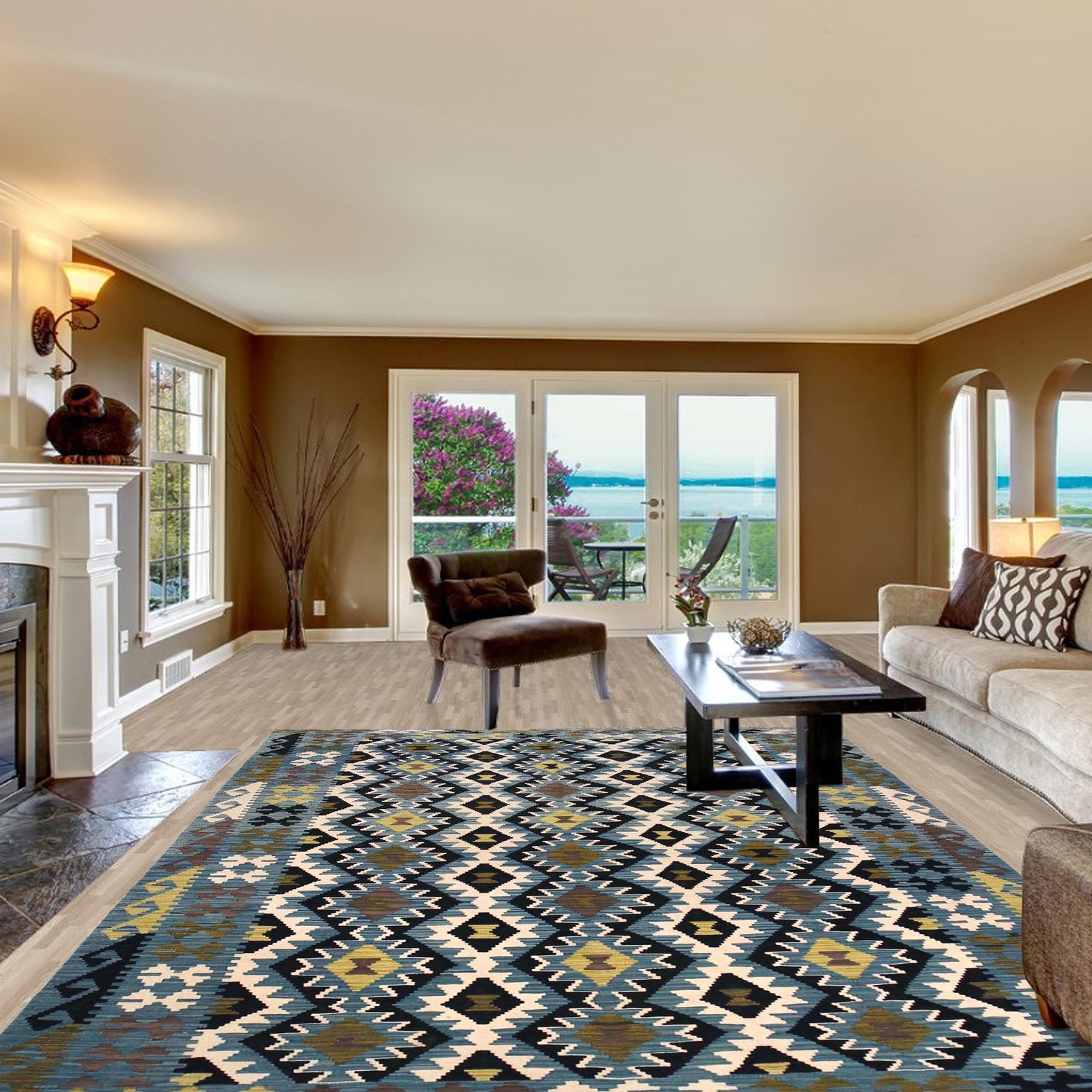 Handmade Vegetable Kelim 5' 10" x 8' 2" (ft) - No. P36421