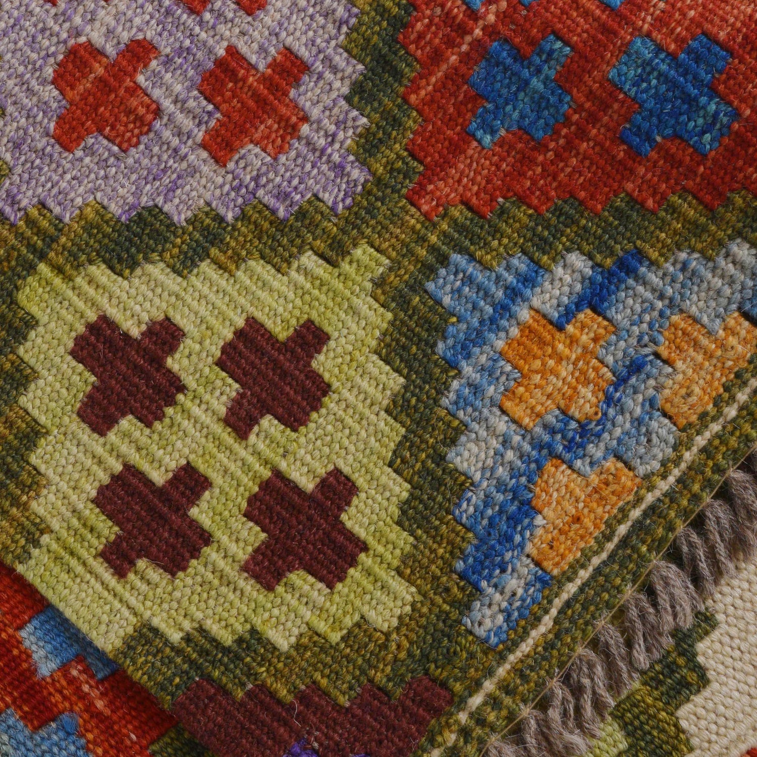 Handmade Vegetable Kilim 3' 6" x 5" 1" (ft) - No. P36422