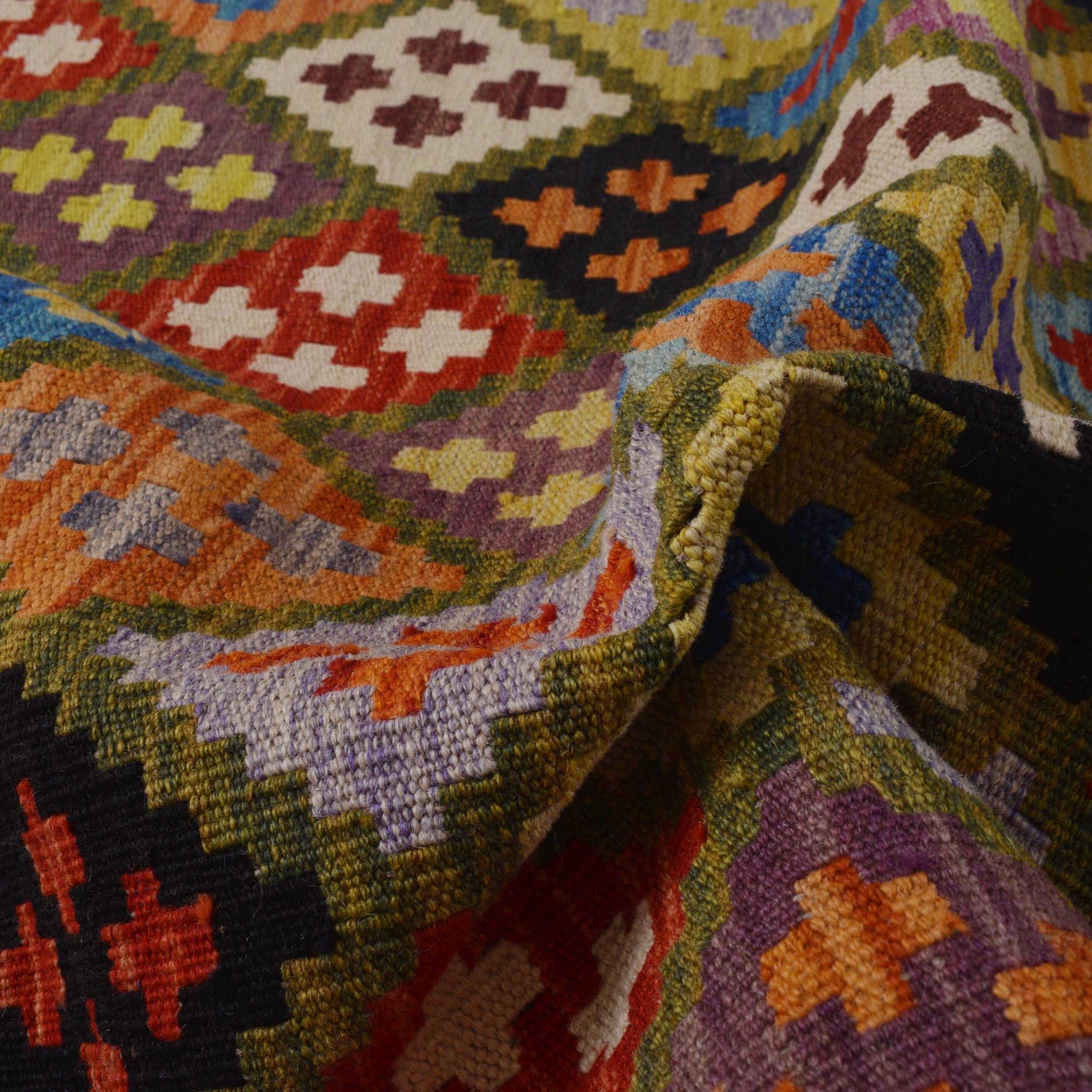 Handmade Vegetable Kilim 3' 6" x 5" 1" (ft) - No. P36422