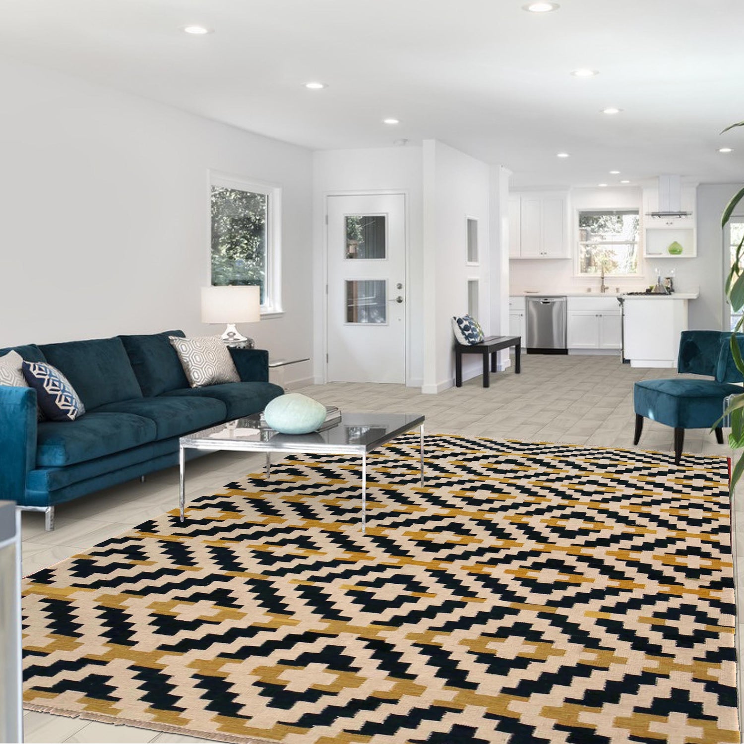 Handmade Vegetable Kilim 5' 10" x 8' 1" (ft) - No. P36423